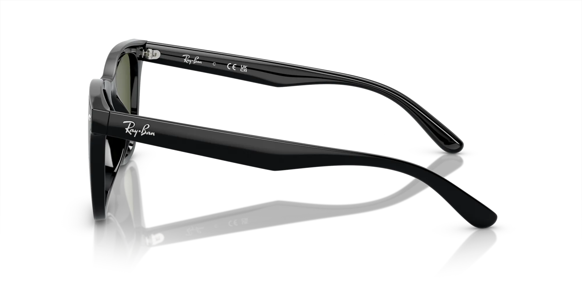 Ray - Ban RB4420 601/9A Occhiali da sole Iniettato Nero Verde Squadrata Polarizzata Antiriflesso - immagine 4
