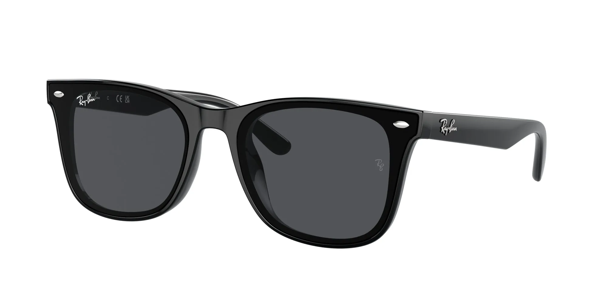 Ray - Ban RB4420 601/87 Occhiali da sole Iniettato Nero Grigio Squadrata Normale - immagine 1