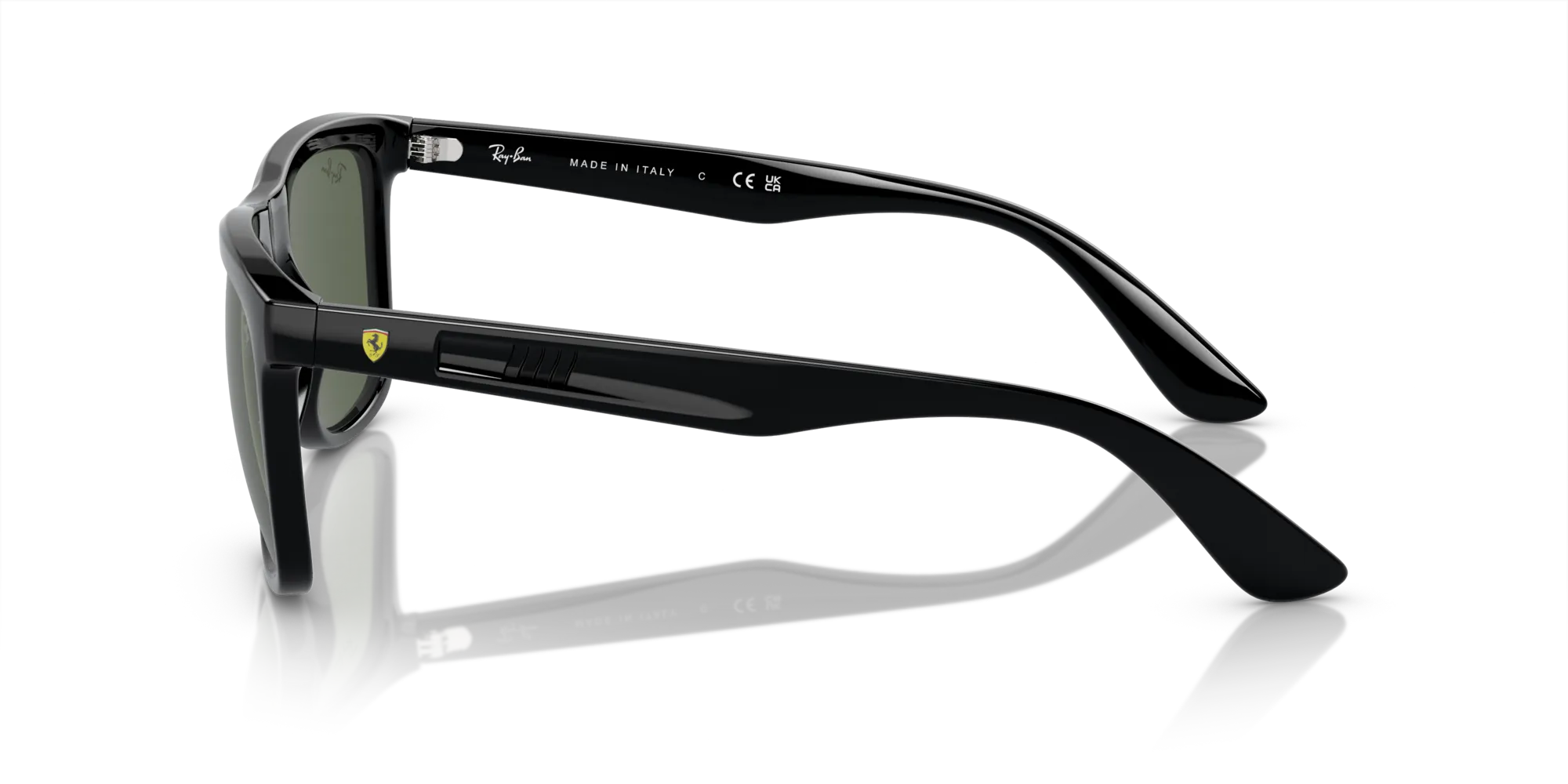 Ray - Ban RB4413M F68371 Occhiali da sole Nylon Nero Verde Squadrata Normale - immagine 4