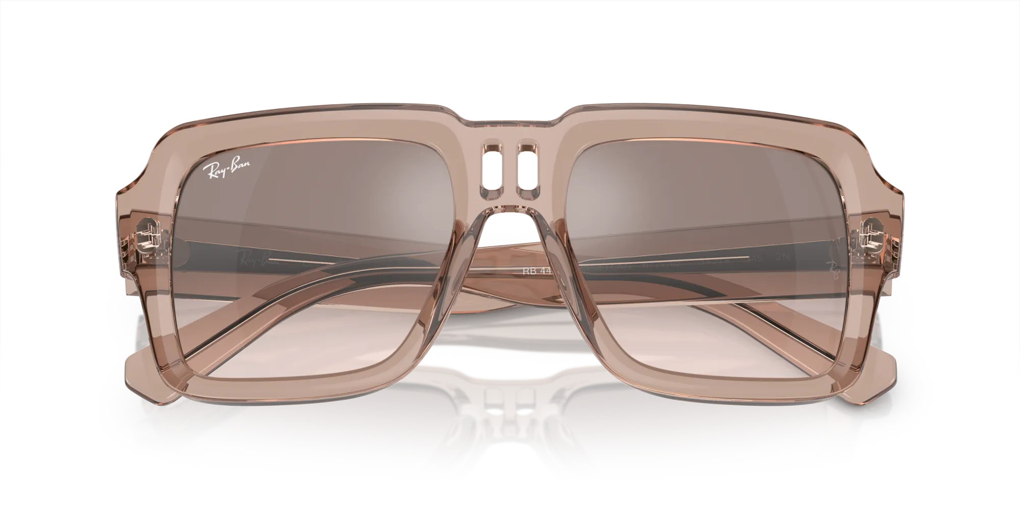 Ray - Ban RB4408 MAGELLAN 67278Z Occhiali da sole Iniettato Marrone Marrone Squadrata Normale Sfumato - immagine 2