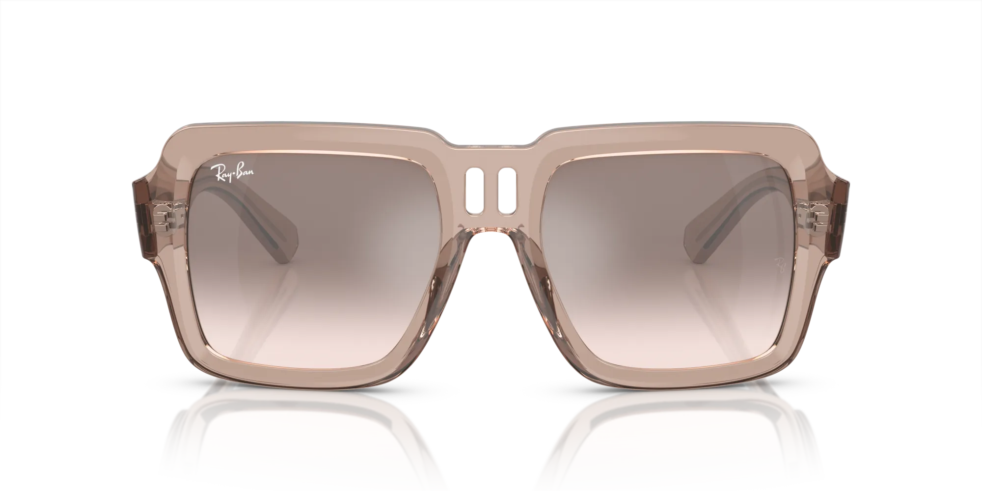 Ray - Ban RB4408 MAGELLAN 67278Z Occhiali da sole Iniettato Marrone Marrone Squadrata Normale Sfumato - immagine 3