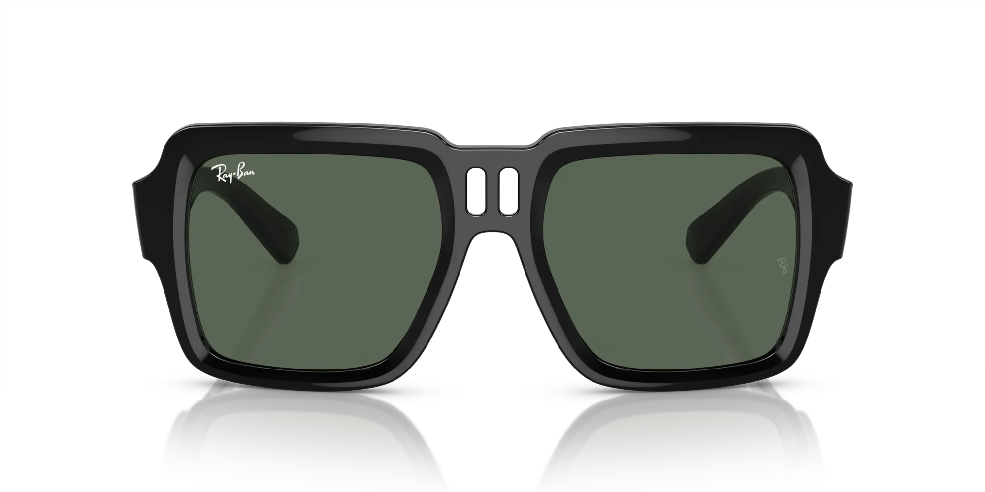 Ray - Ban RB4408 MAGELLAN 667771 Occhiali da sole Iniettato Nero Verde Squadrata Normale - immagine 3