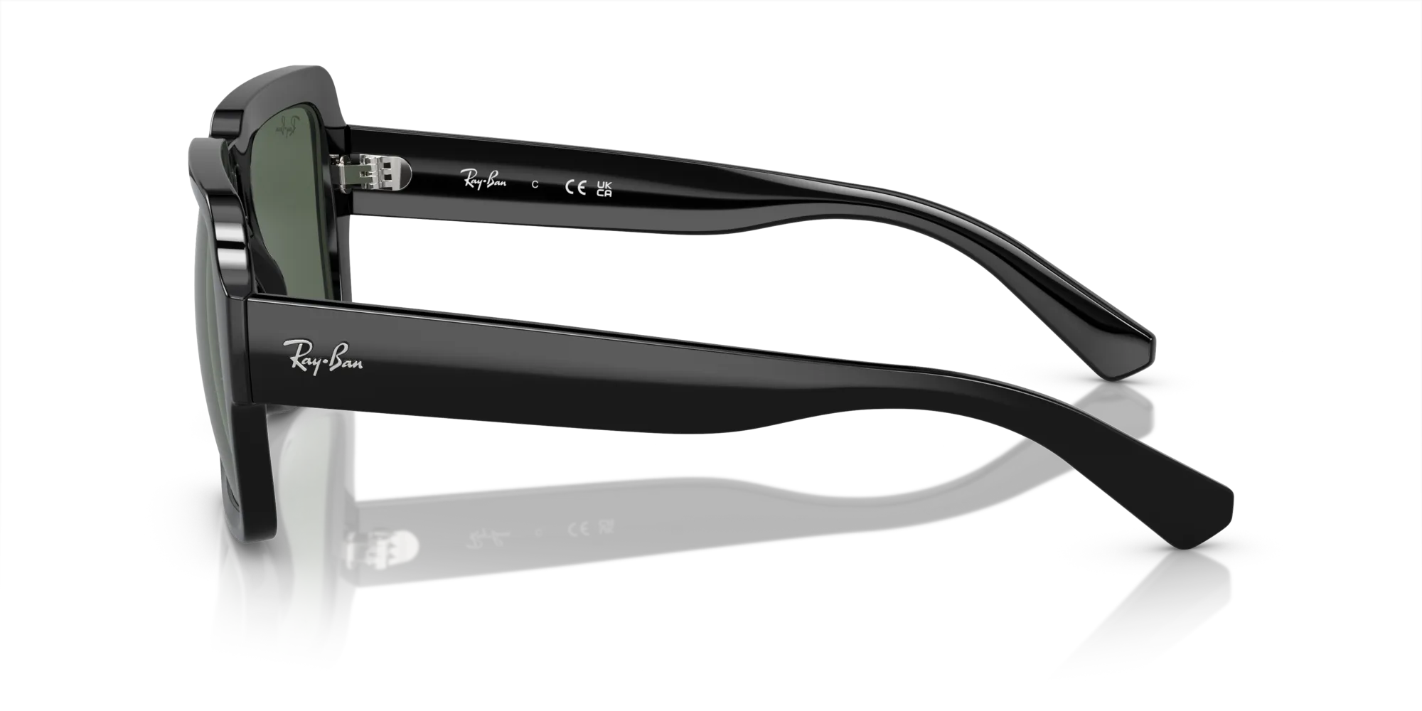 Ray - Ban RB4408 MAGELLAN 667771 Occhiali da sole Iniettato Nero Verde Squadrata Normale - immagine 4