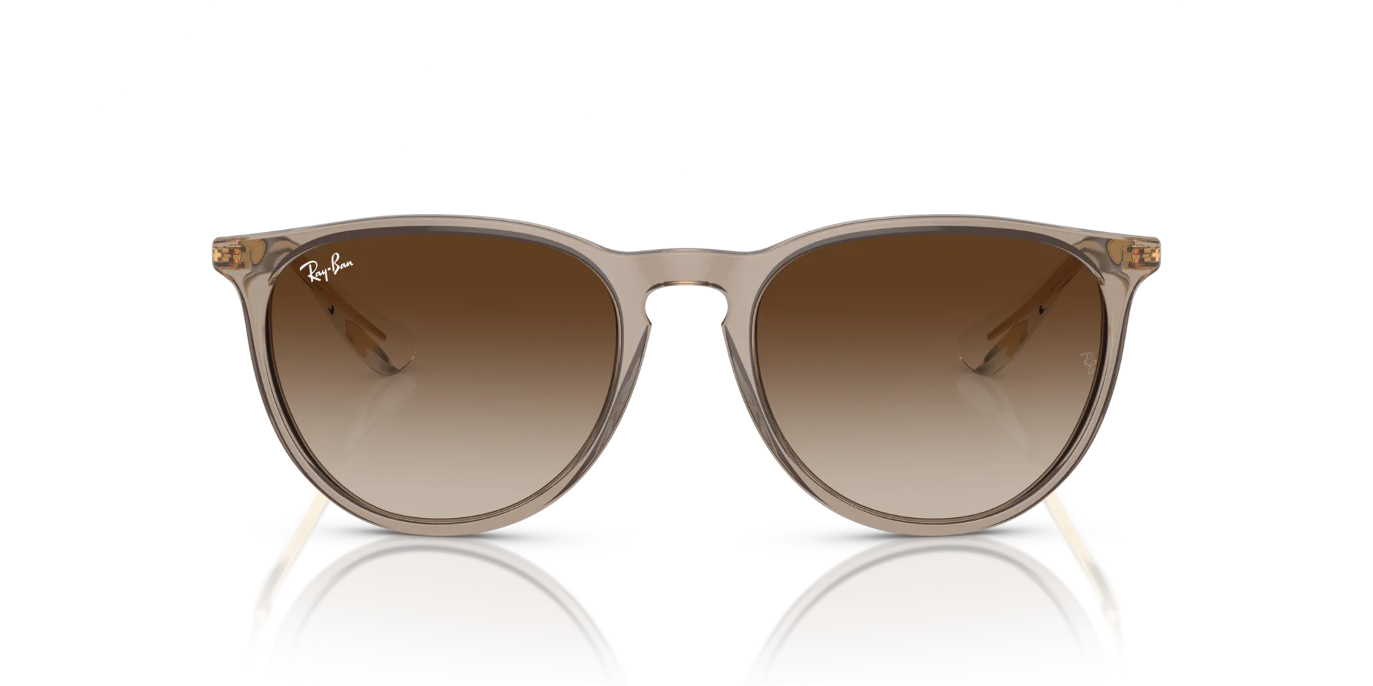Ray - Ban RB4171 ERIKA 674413 Occhiali da sole Iniettato Marrone Marrone Pantos Normale Sfumato - immagine 3