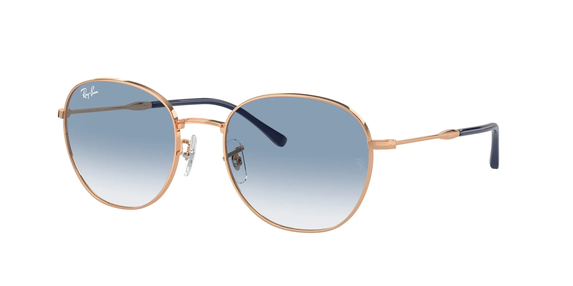 Ray - Ban RB3809 92623F Occhiali da sole Metallo Oro Blu Pantos Normale Sfumato - immagine 1