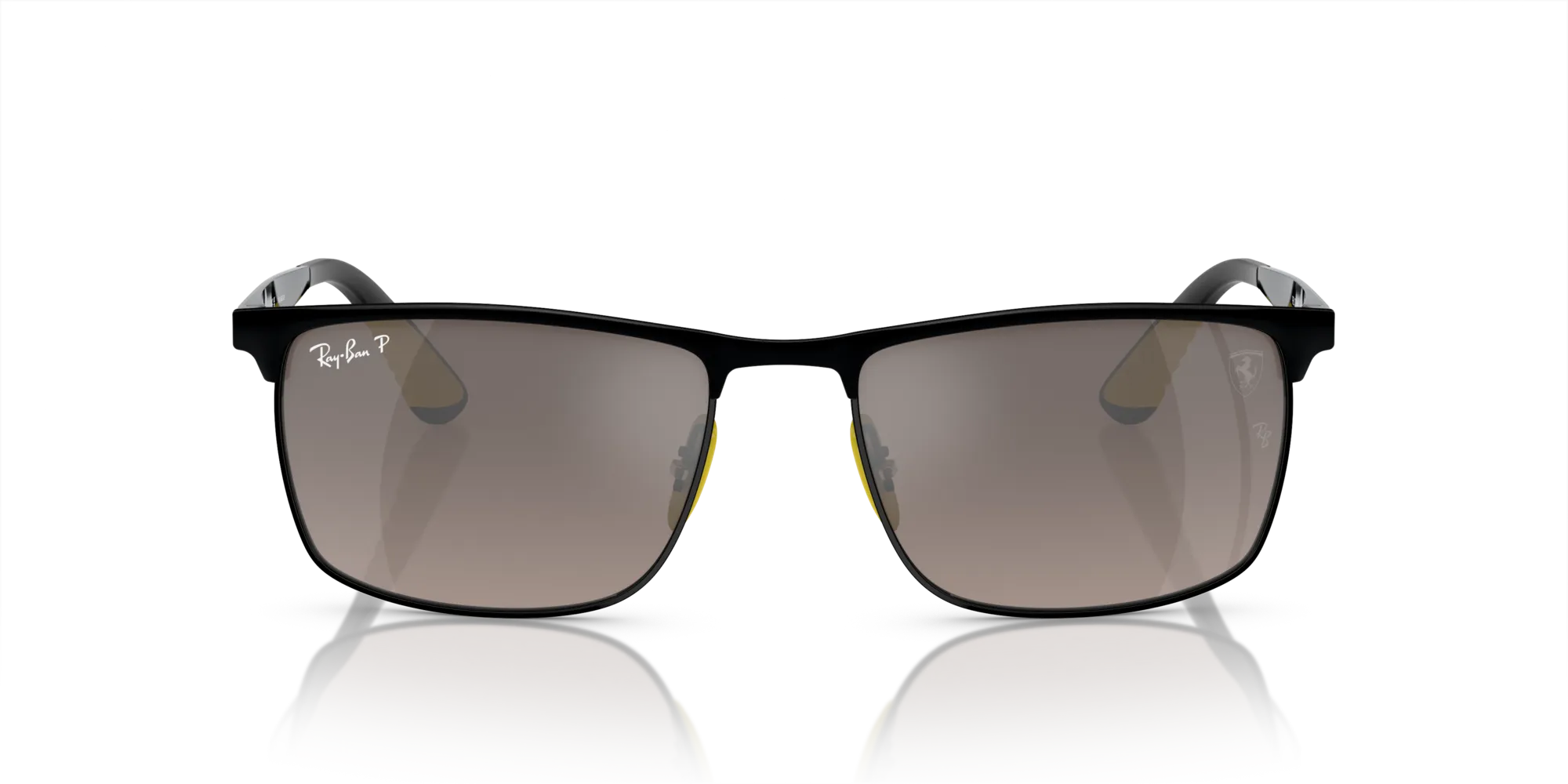 Ray - Ban RB3726M F0885J Occhiali da sole Metallo Nero Grigio Squadrata Polarizzata Specchiato - immagine 3