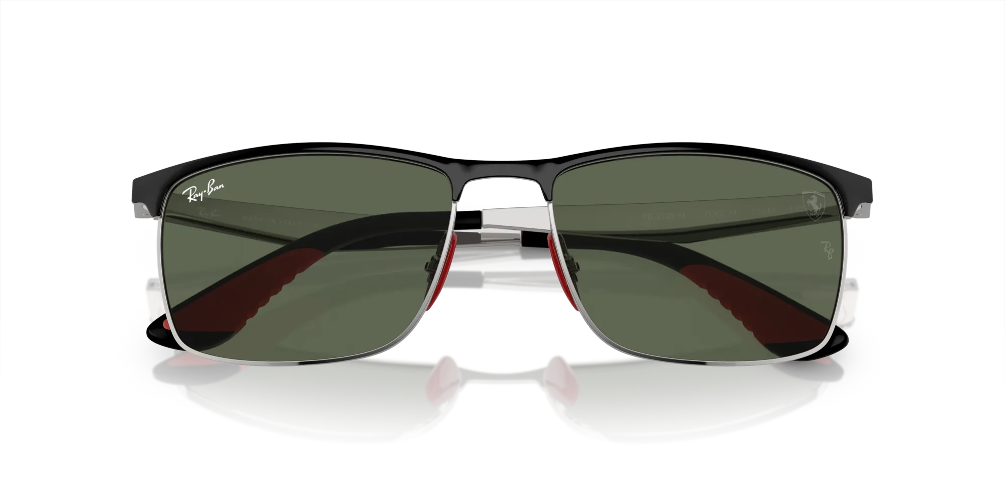 Ray - Ban RB3726M F06071 Occhiali da sole Metallo Nero Verde Squadrata Normale - immagine 2