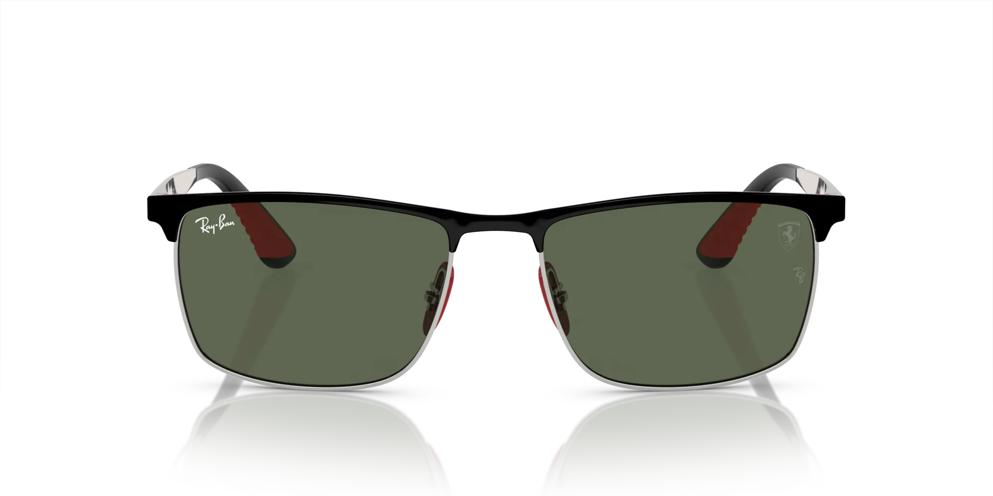 Ray - Ban RB3726M F06071 Occhiali da sole Metallo Nero Verde Squadrata Normale - immagine 3