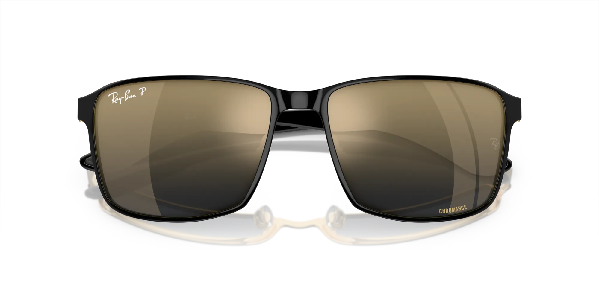 Ray - Ban RB3721CH 187/J0 Occhiali da sole Metallo Nero Blu Squadrata Polarizzata Specchiato - immagine 2