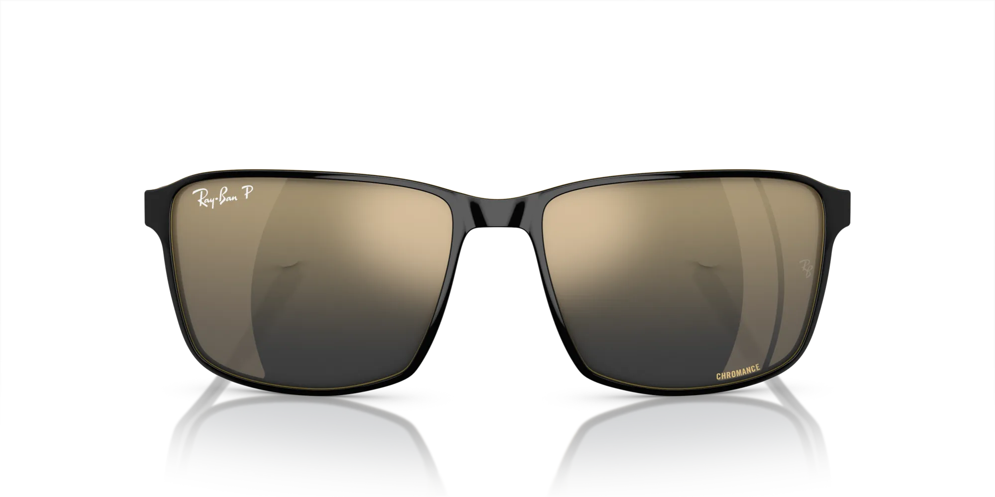 Ray - Ban RB3721CH 187/J0 Occhiali da sole Metallo Nero Blu Squadrata Polarizzata Specchiato - immagine 3
