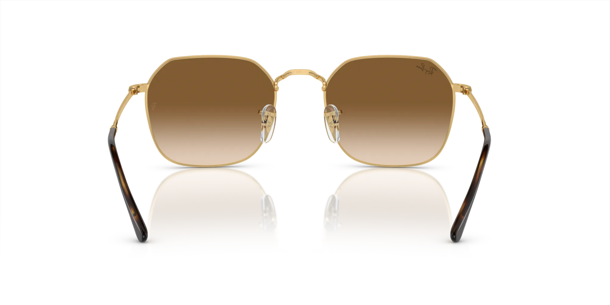 Ray - Ban RB3694 JIM 001/51 Occhiali da sole Metallo Oro Marrone Geometrica Normale Sfumato - immagine 4