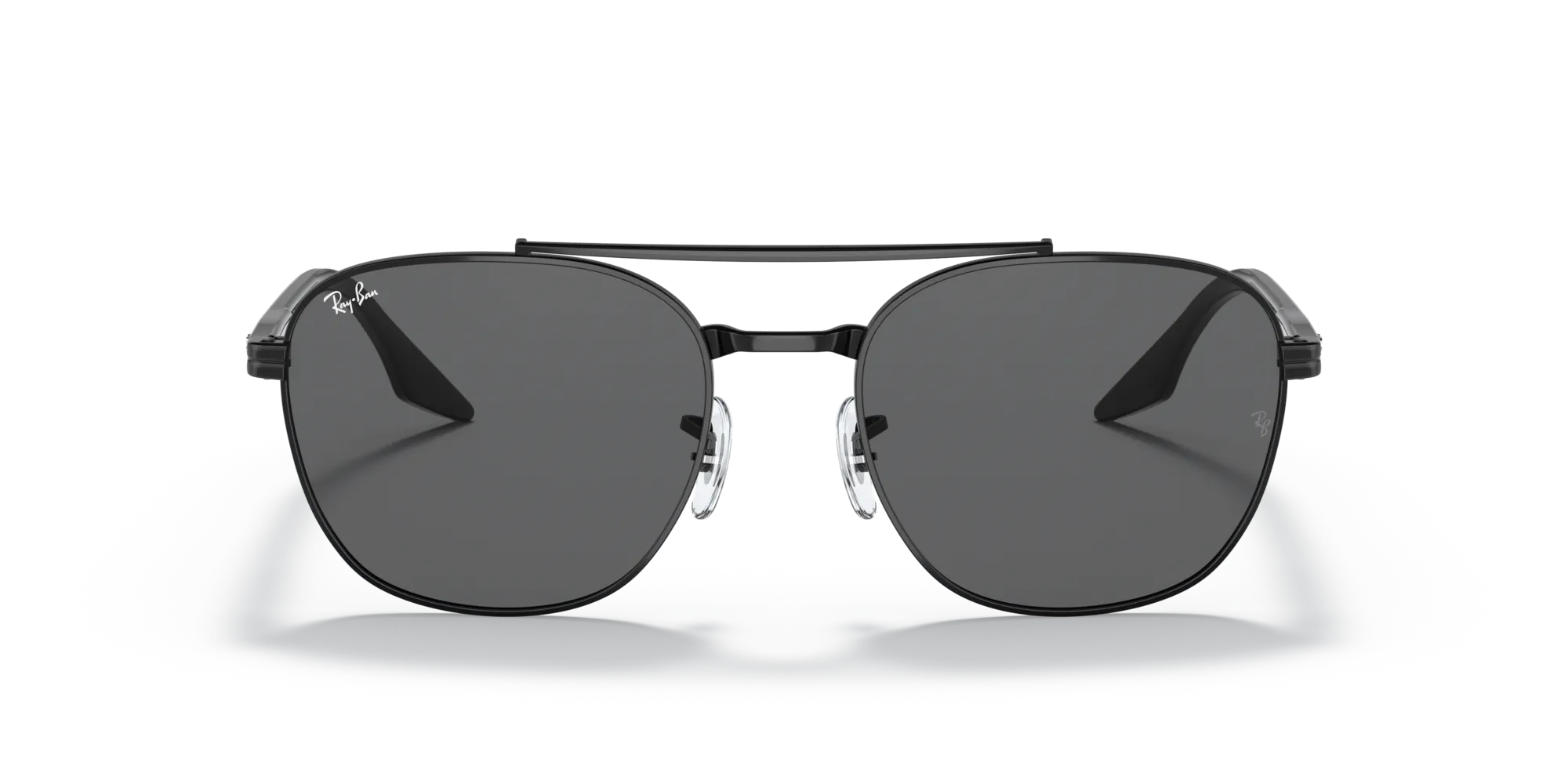 Ray - Ban RB3688 002/B1 Occhiali da sole Metallo Nero Grigio Squadrata Normale - immagine 3