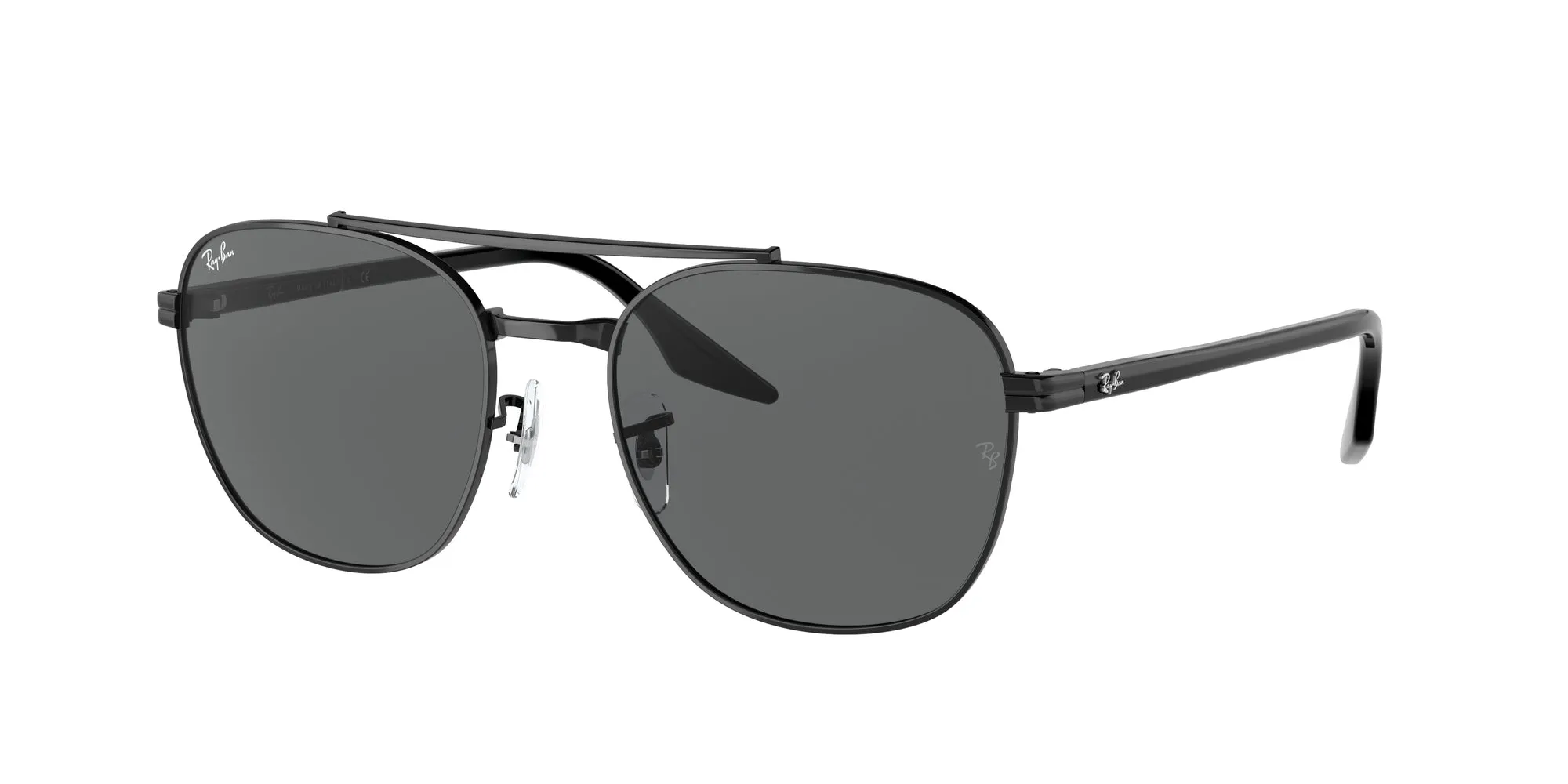 Ray - Ban RB3688 002/B1 Occhiali da sole Metallo Nero Grigio Squadrata Normale - immagine 1