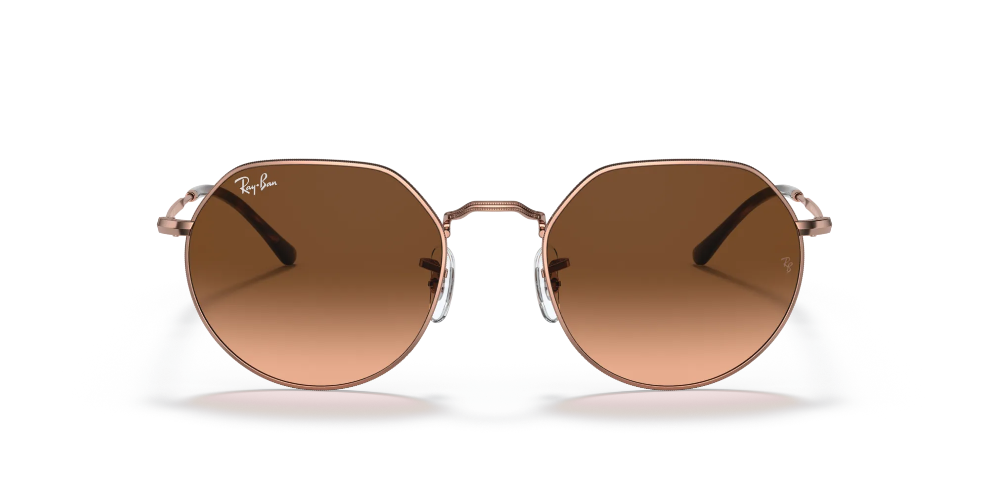Ray - Ban RB3565 JACK 9035A5 Occhiali da sole Metallo Bronzo Rosa Geometrica Normale Sfumato - immagine 3