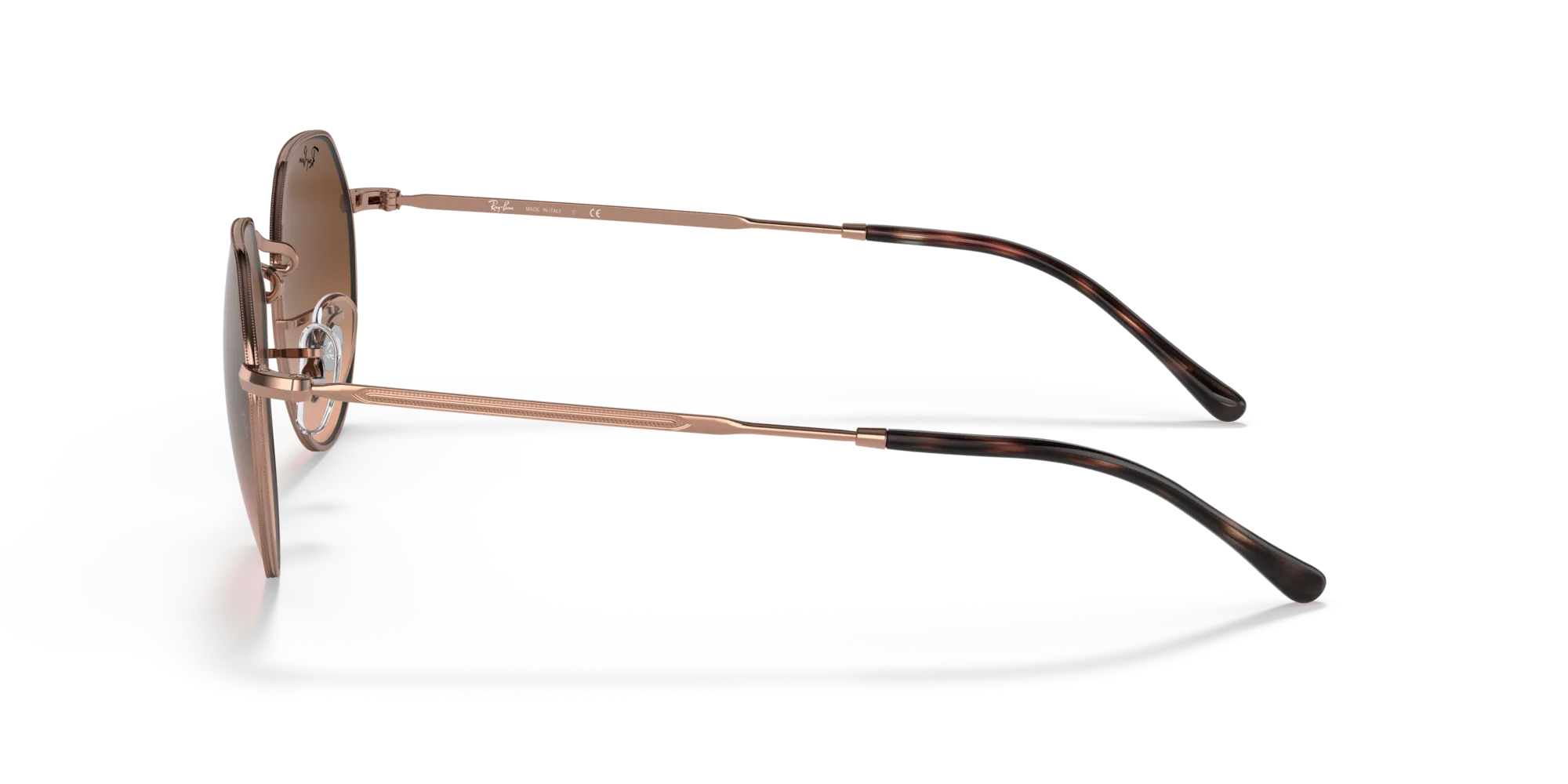 Ray - Ban RB3565 JACK 9035A5 Occhiali da sole Metallo Bronzo Rosa Geometrica Normale Sfumato - immagine 4