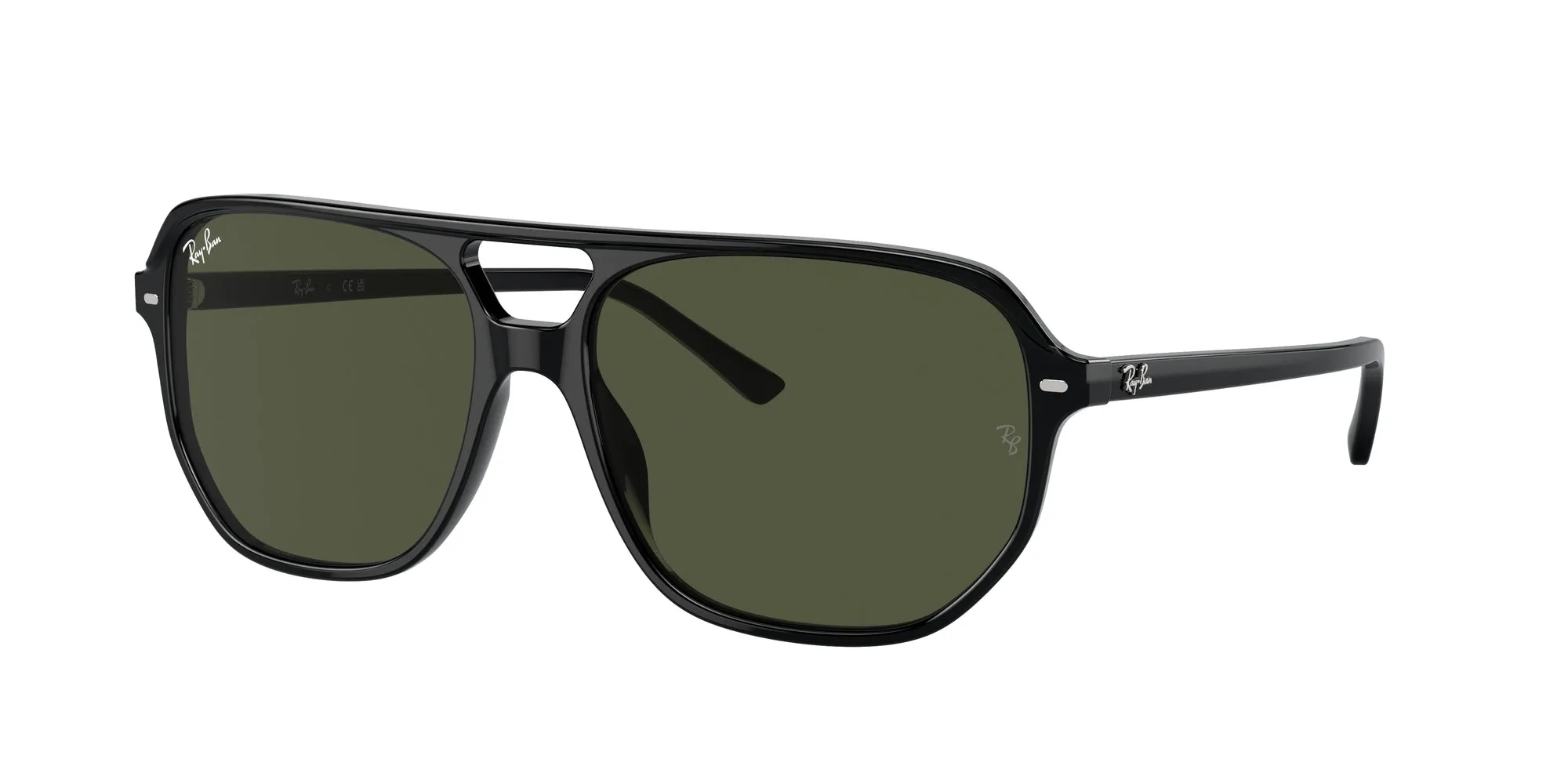 Ray - Ban RB2205 BILL ONE 901/31 Occhiali da sole Acetato Nero Verde Geometrica Normale - immagine 1