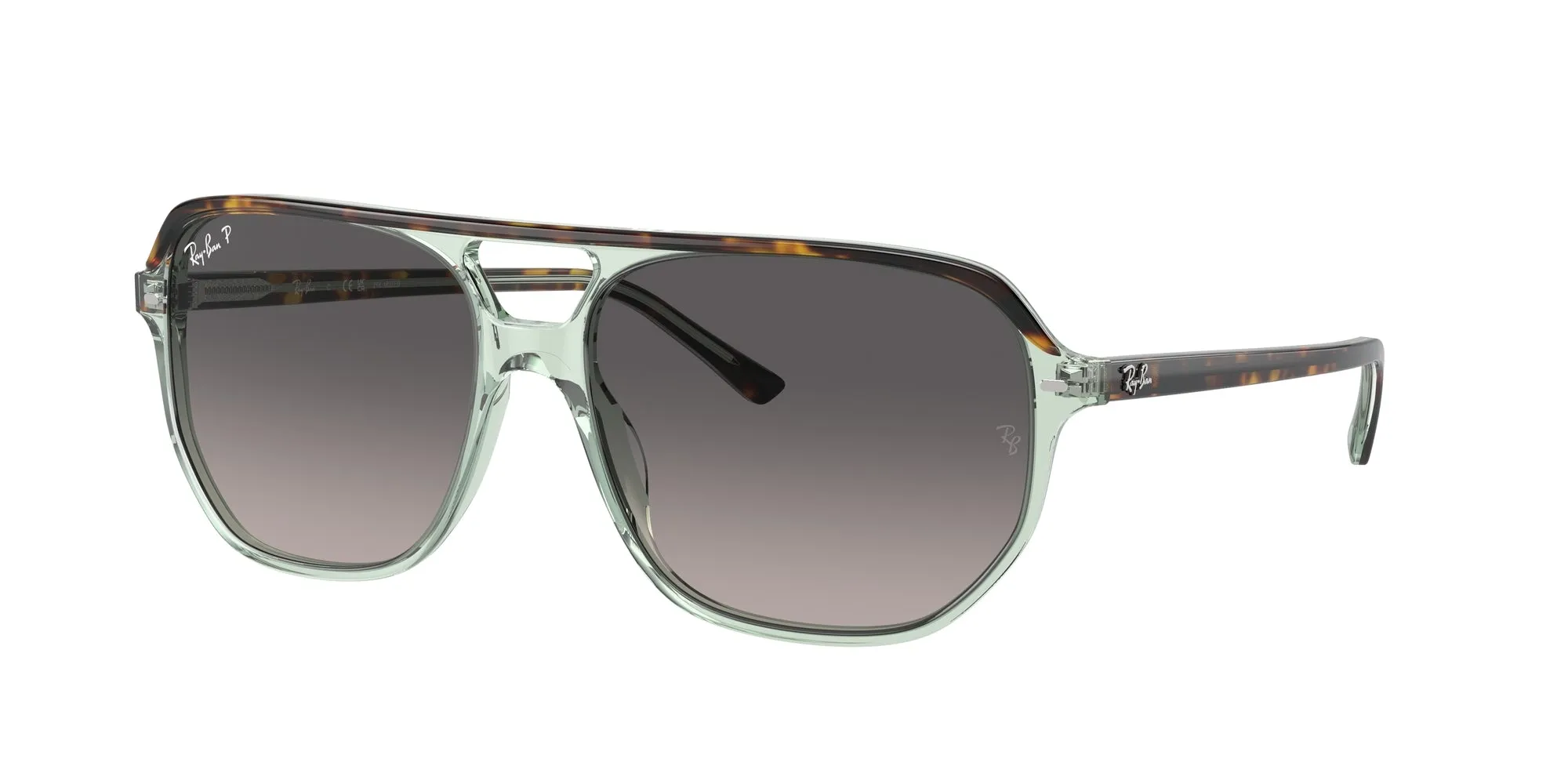 Ray - Ban RB2205 BILL ONE 1376M3 Occhiali da sole Acetato Marrone Grigio Geometrica Polarizzata Sfumato - immagine 1