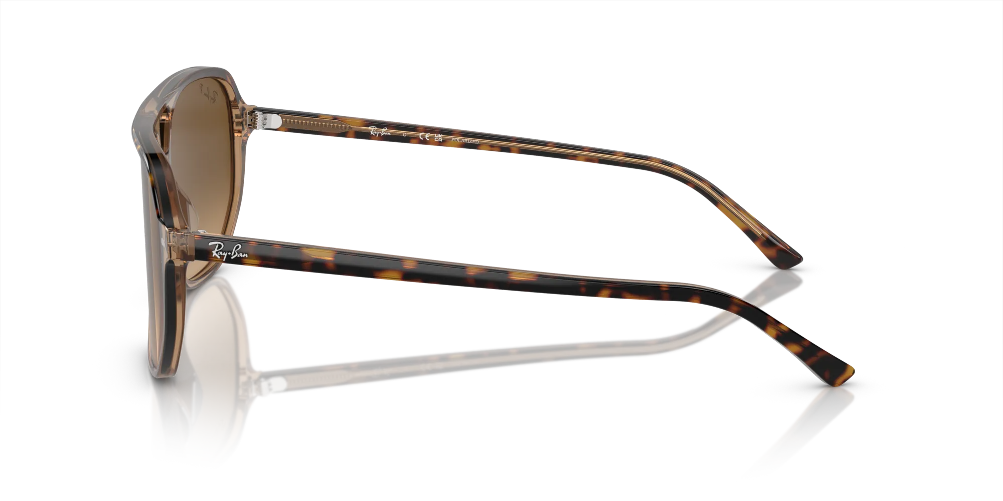 Ray - Ban RB2205 BILL ONE 1292M2 Occhiali da sole Acetato Oro Marrone Geometrica Polarizzata Sfumato - immagine 4