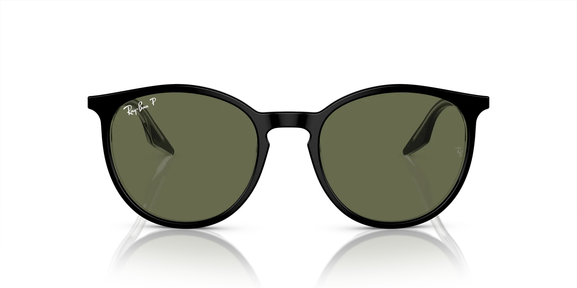 Ray - Ban RB2204 919/58 Occhiali da sole Acetato Nero Verde Pantos Polarizzata - immagine 3