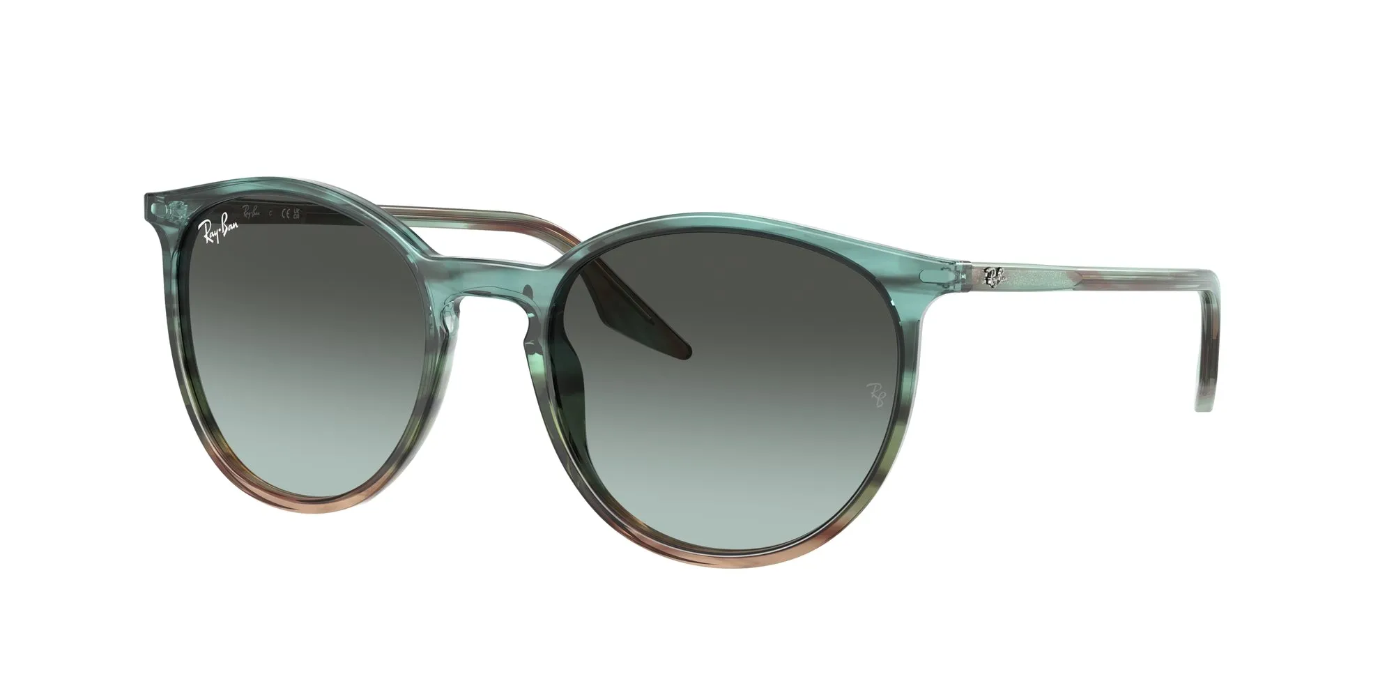 Ray - Ban RB2204 1394GK Occhiali da sole Acetato Multi-colore Blu Pantos Normale Sfumato - immagine 1