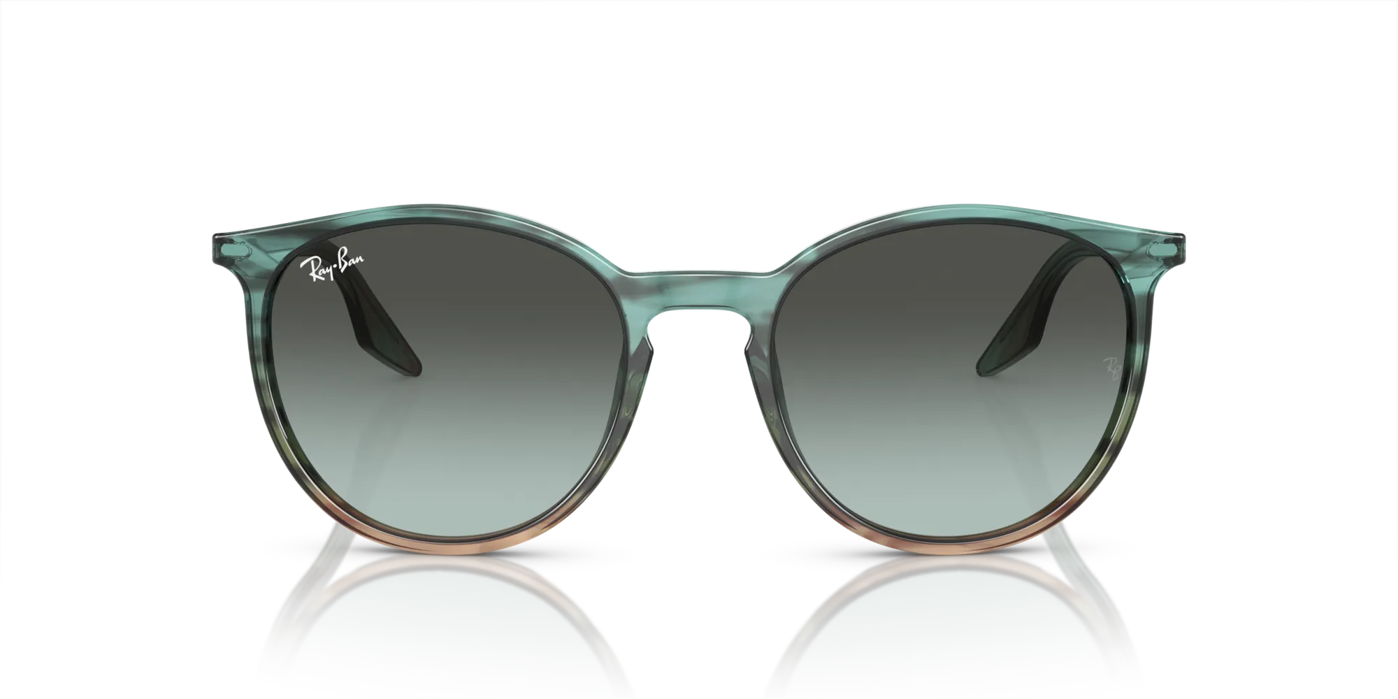 Ray - Ban RB2204 1394GK Occhiali da sole Acetato Multi-colore Blu Pantos Normale Sfumato - immagine 3
