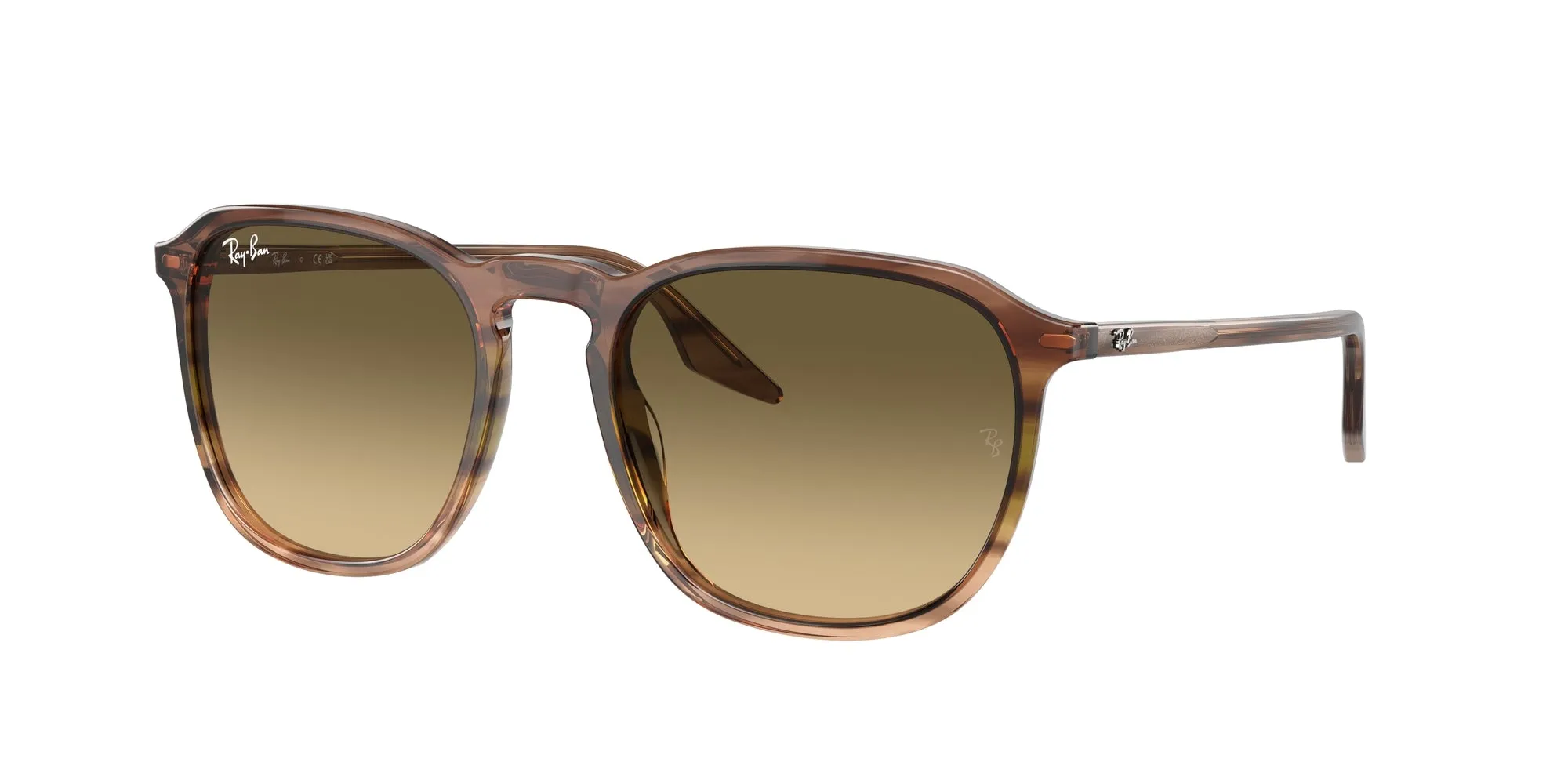 Ray - Ban RB2203 13920A Occhiali da sole Acetato Marrone Marrone Squadrata Normale Sfumato - immagine 1