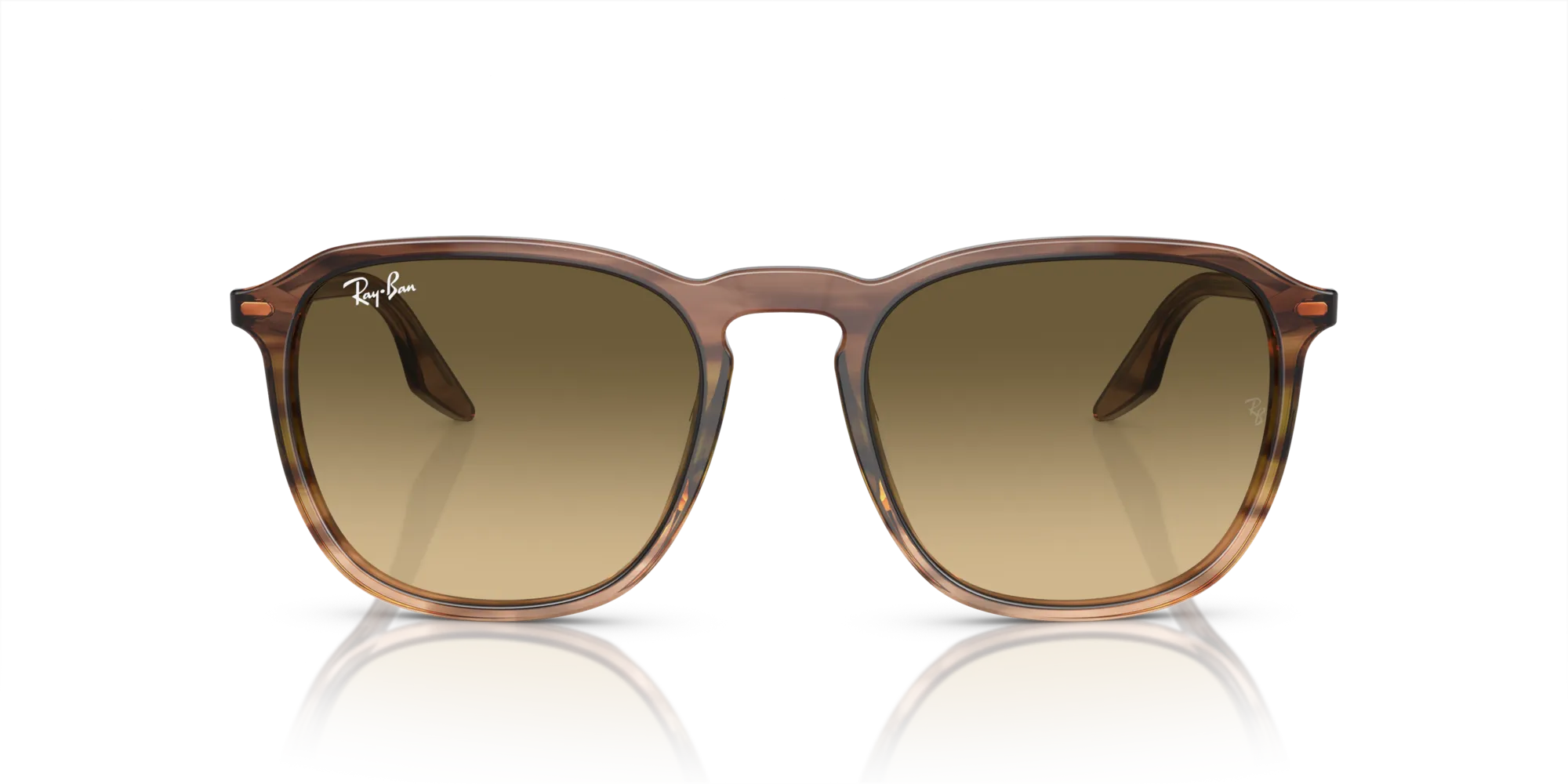 Ray - Ban RB2203 13920A Occhiali da sole Acetato Marrone Marrone Squadrata Normale Sfumato - immagine 3