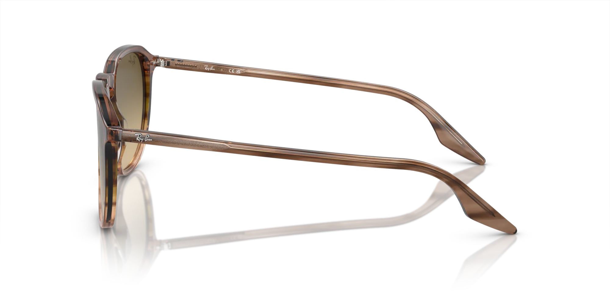 Ray - Ban RB2203 13920A Occhiali da sole Acetato Marrone Marrone Squadrata Normale Sfumato - immagine 4