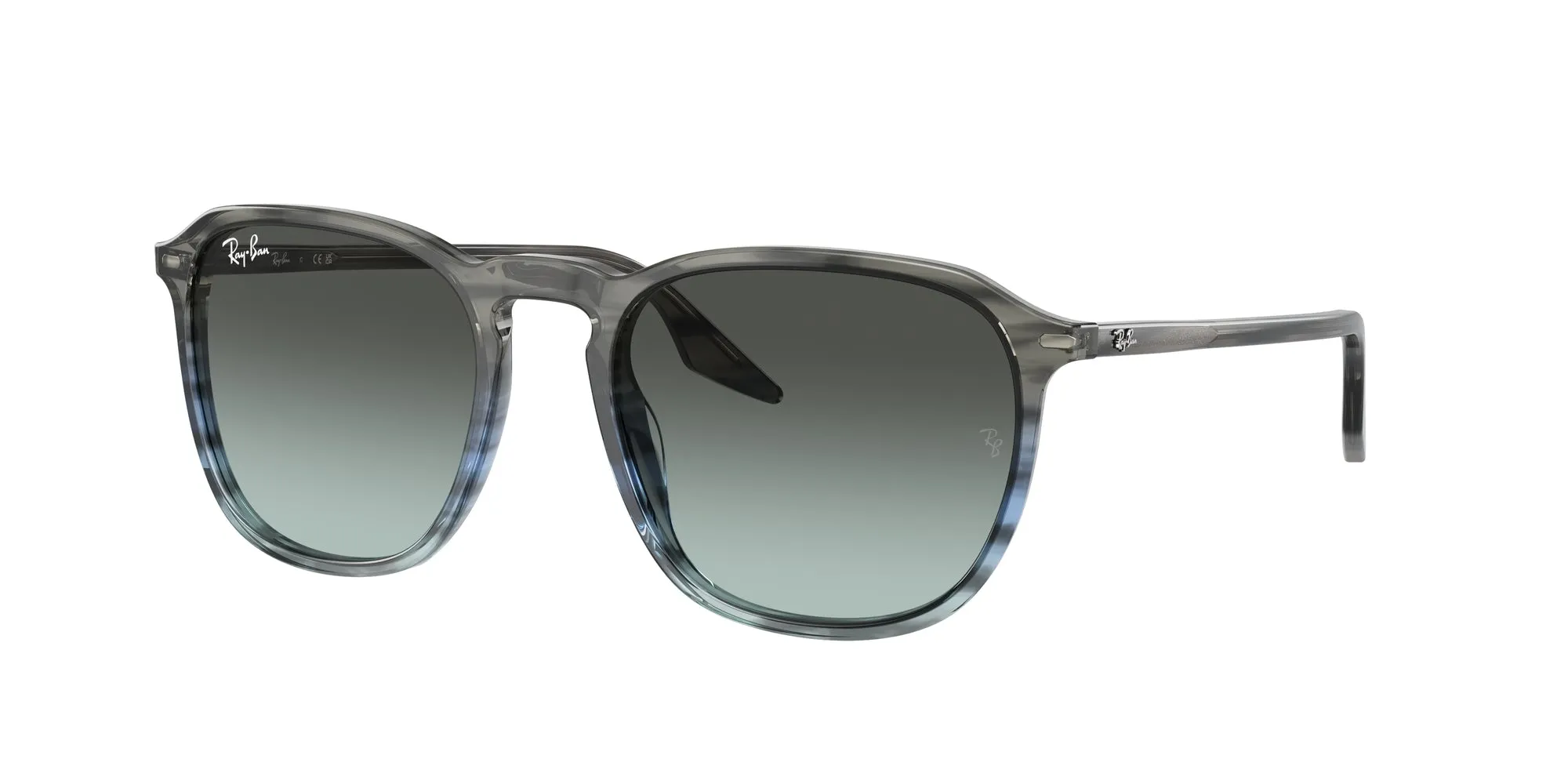 Ray - Ban RB2203 1391GK Occhiali da sole Acetato Blu Blu Squadrata Normale Sfumato - immagine 1