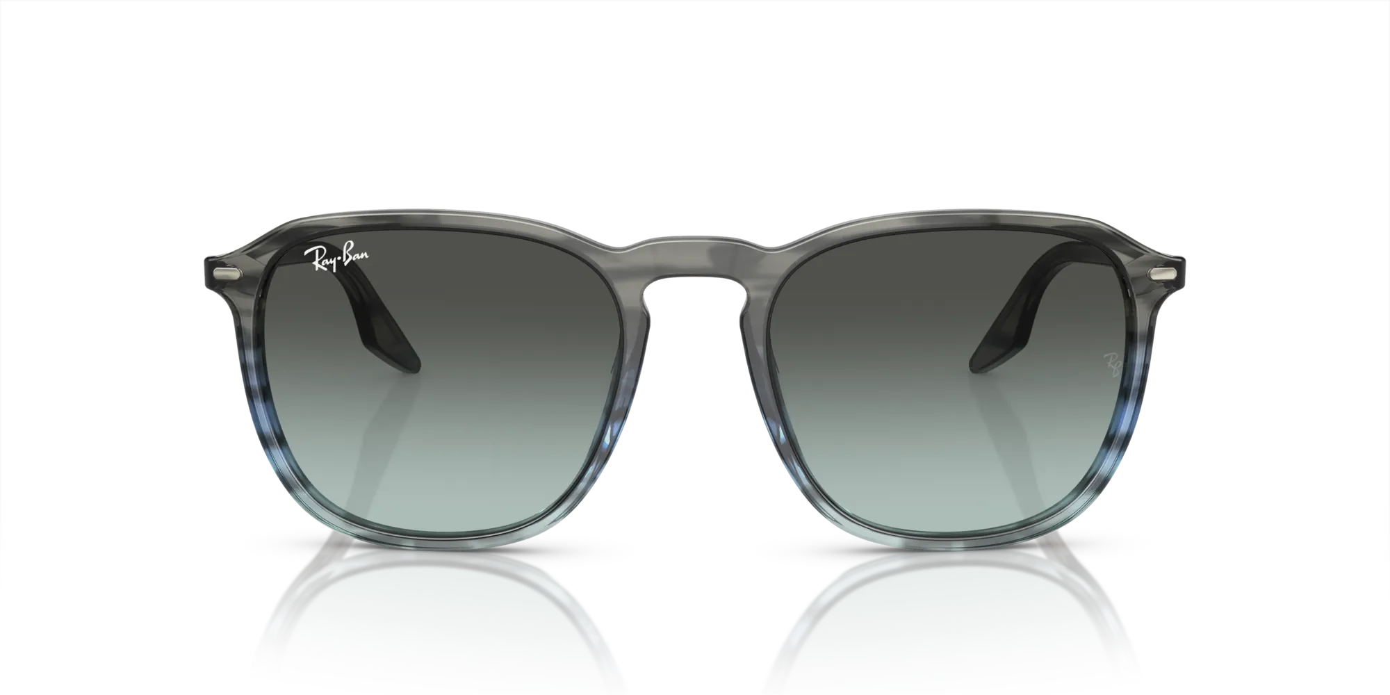 Ray - Ban RB2203 1391GK Occhiali da sole Acetato Blu Blu Squadrata Normale Sfumato - immagine 3
