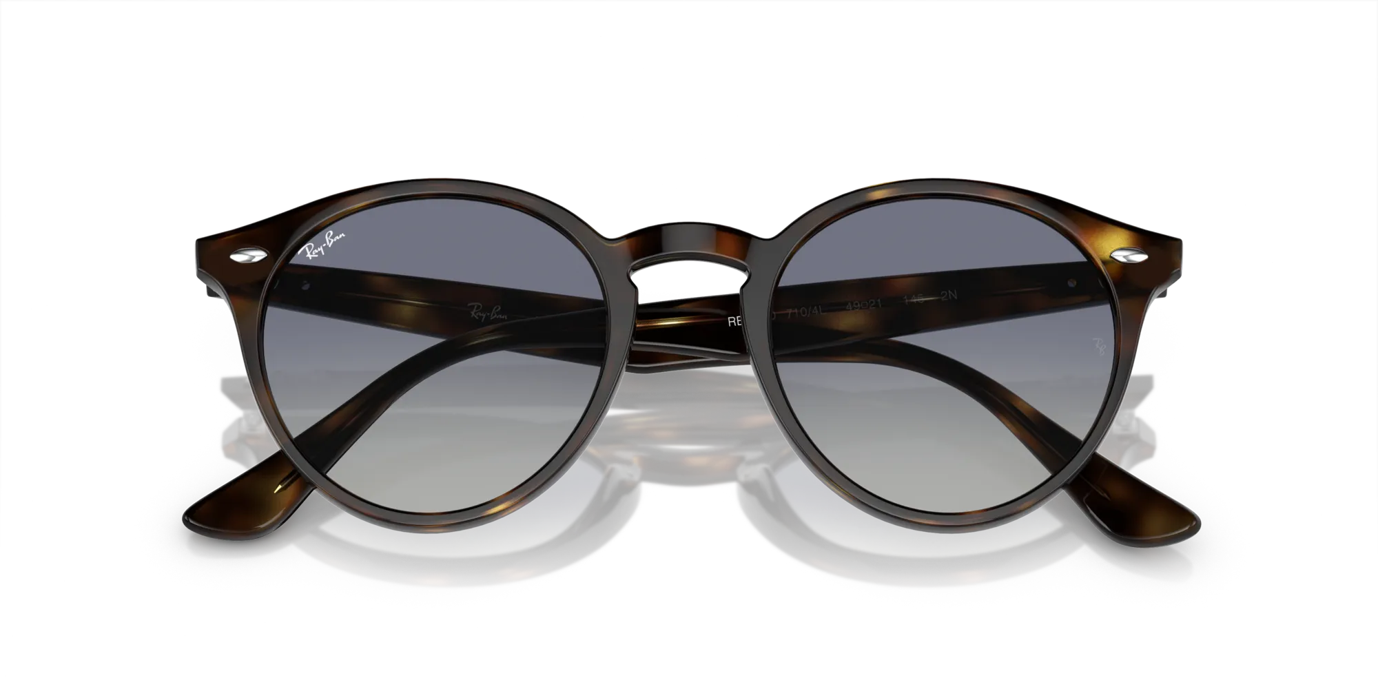 Ray - Ban RB2180 710/4L Occhiali da sole Acetato Tartaruga Grigio Rotonda Normale Sfumato - immagine 2