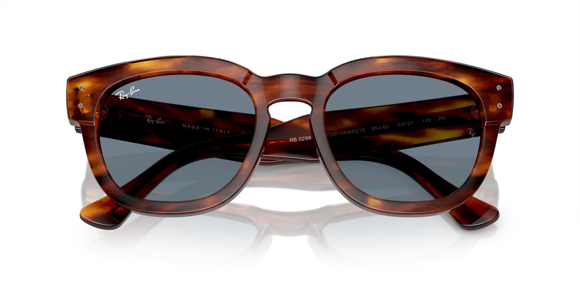 Ray - Ban RB0298S MEGA HAWKEYE 954/62 Occhiali da sole Acetato Marrone Blu Squadrata Normale - immagine 2