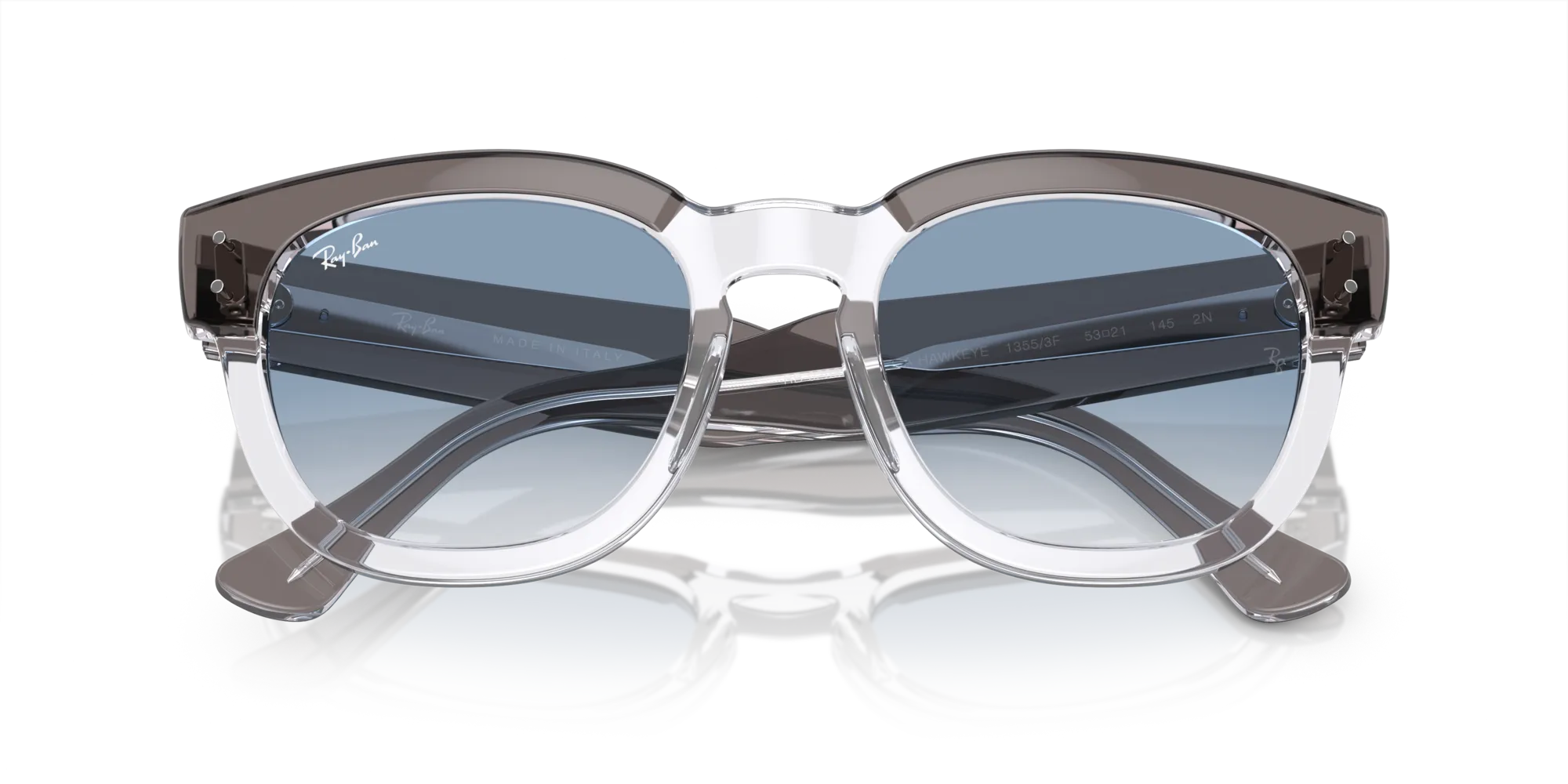 Ray - Ban RB0298S MEGA HAWKEYE 13553F Occhiali da sole Acetato Grigio Blu Squadrata Normale Sfumato - immagine 2
