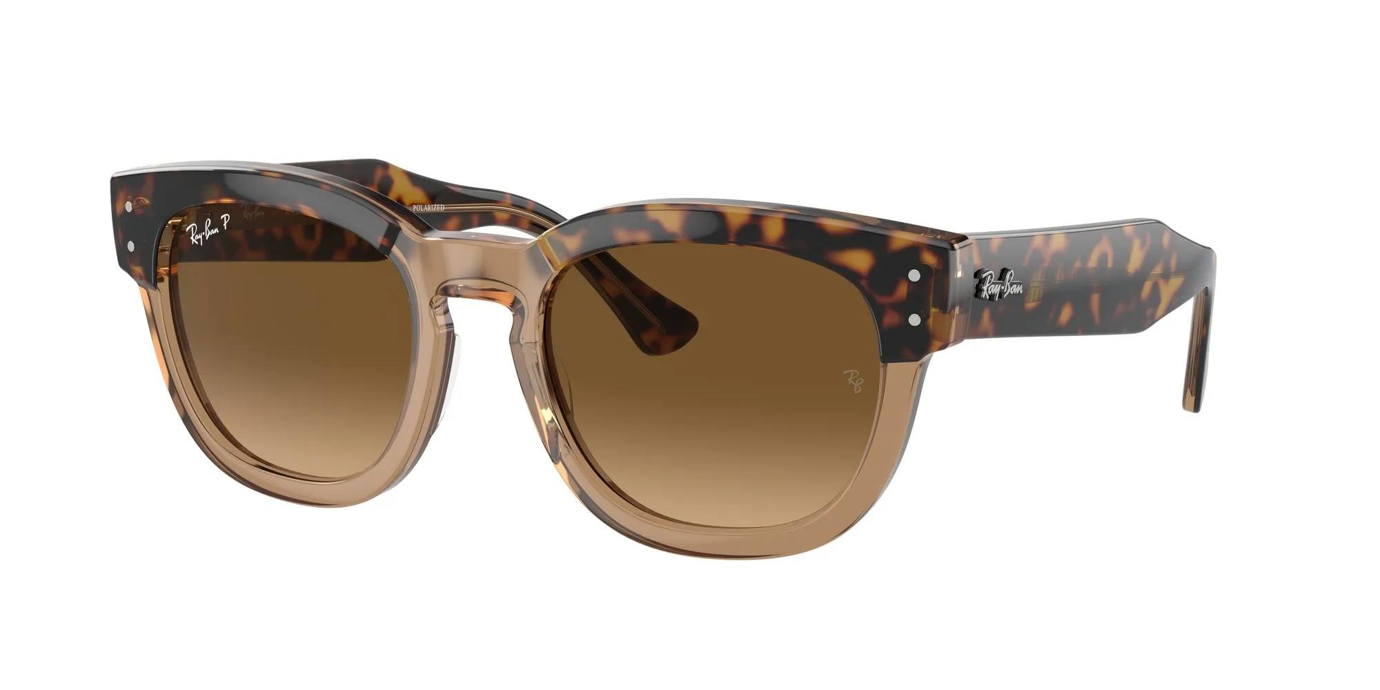 Ray - Ban RB0298S MEGA HAWKEYE 1292M2 Occhiali da sole Acetato Oro Marrone Squadrata Polarizzata Sfumato - immagine 1