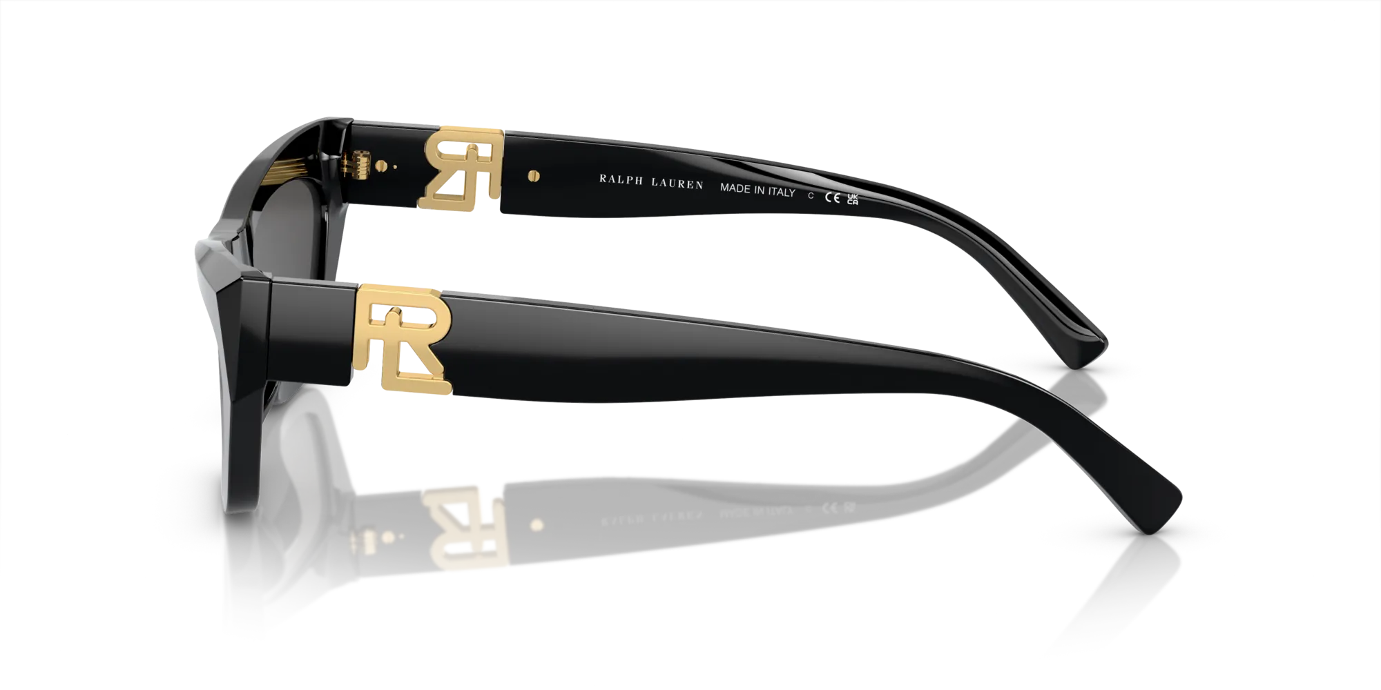Ralph Lauren RL8218U THE KIERA 500187 Occhiali da sole Acetato Nero Grigio Cat Eye Normale - immagine 4