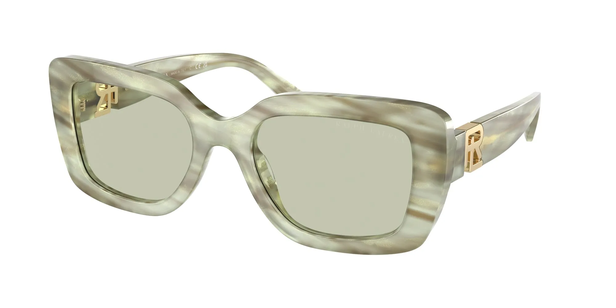 Ralph Lauren RL8217U THE NIKKI 6109/2 Occhiali da sole Acetato Verde Verde Squadrata Normale - immagine 1