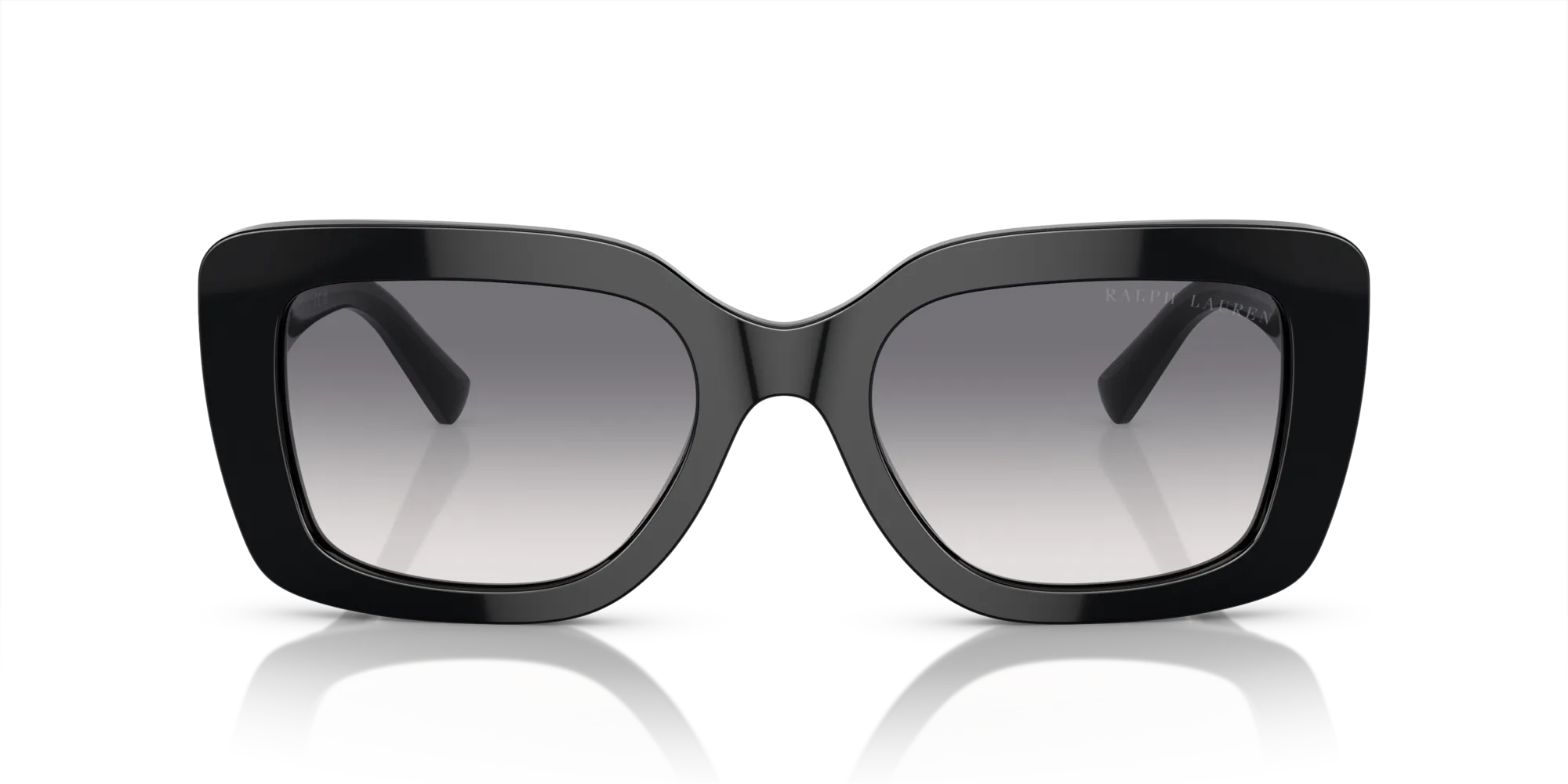Ralph Lauren RL8217U THE NIKKI 500179 Occhiali da sole Acetato Nero Viola Squadrata Normale Sfumato - immagine 3