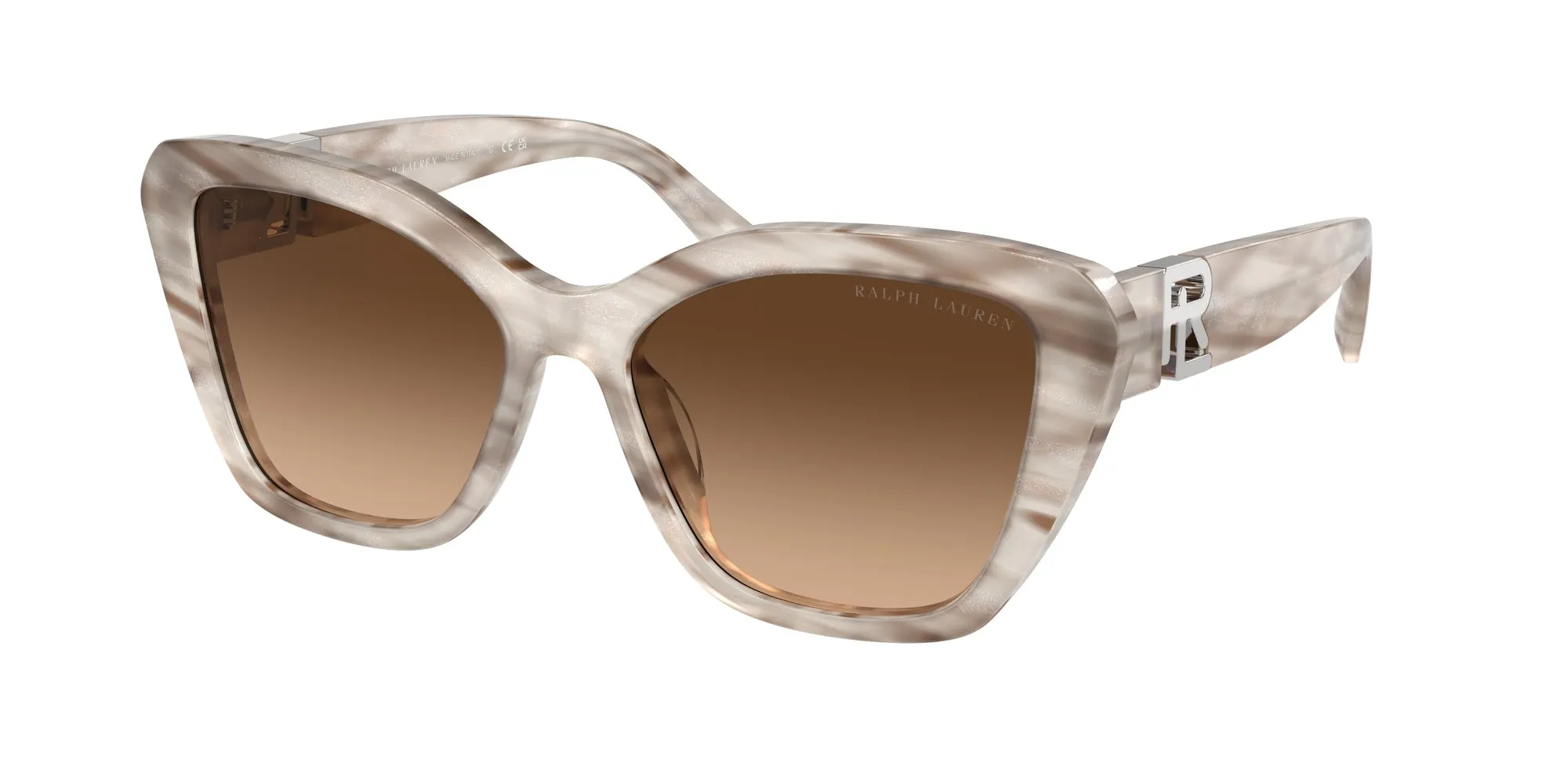 Ralph Lauren RL8216U THE ISABEL 610574 Occhiali da sole Acetato Rosa Grigio Farfalla Normale Sfumato - immagine 1