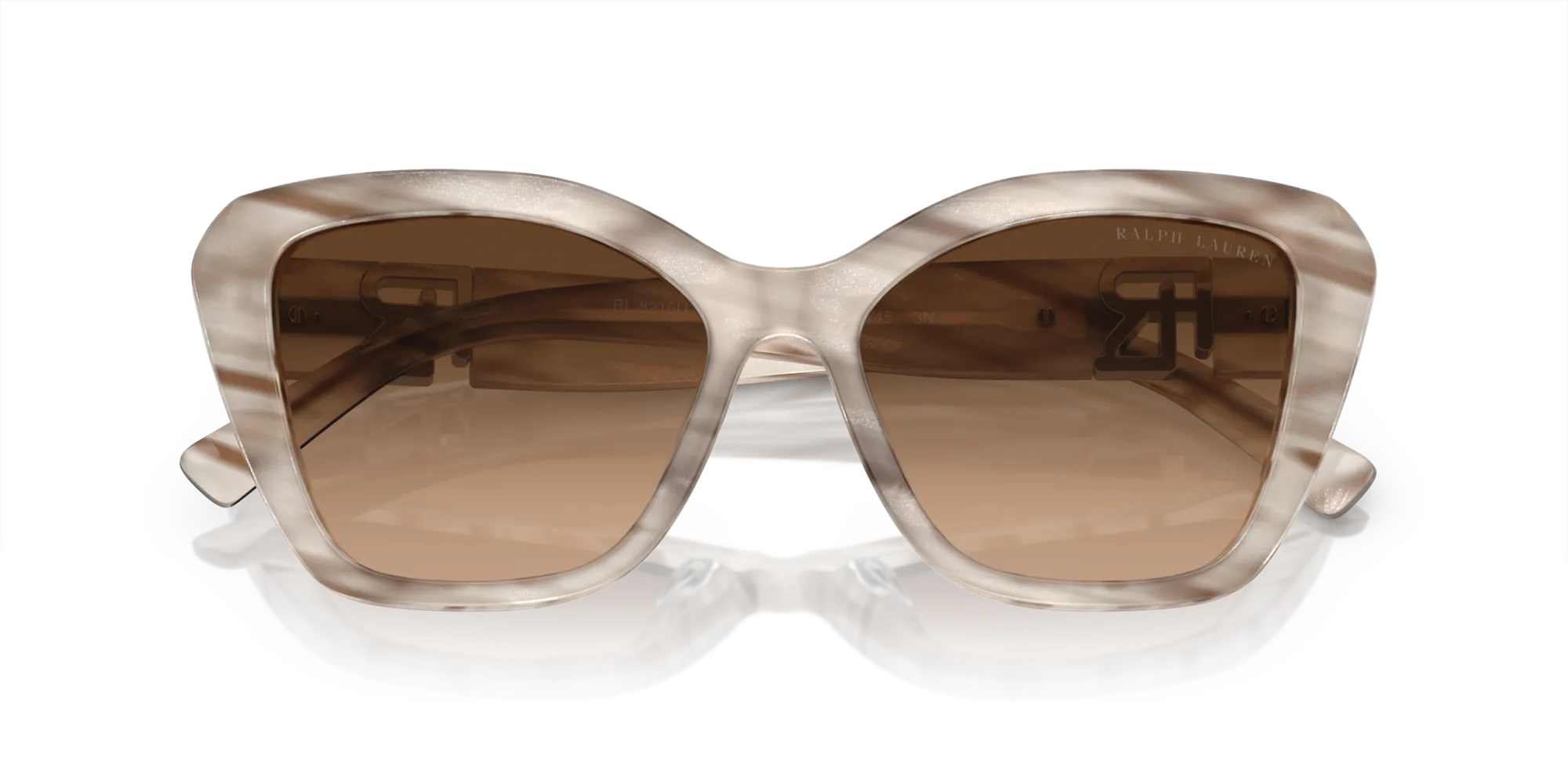 Ralph Lauren RL8216U THE ISABEL 610574 Occhiali da sole Acetato Rosa Grigio Farfalla Normale Sfumato - immagine 2