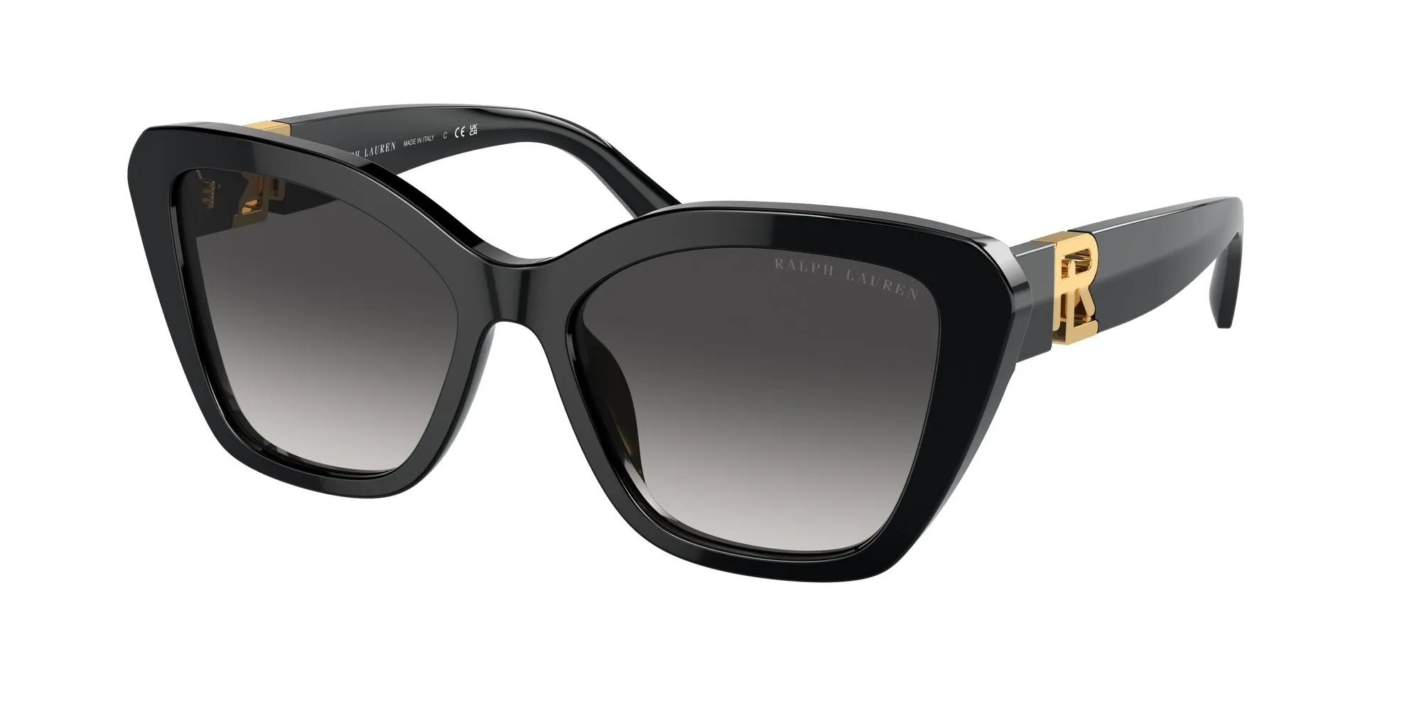 Ralph Lauren RL8216U THE ISABEL 50018G Occhiali da sole Acetato Nero Grigio Farfalla Normale - immagine 1