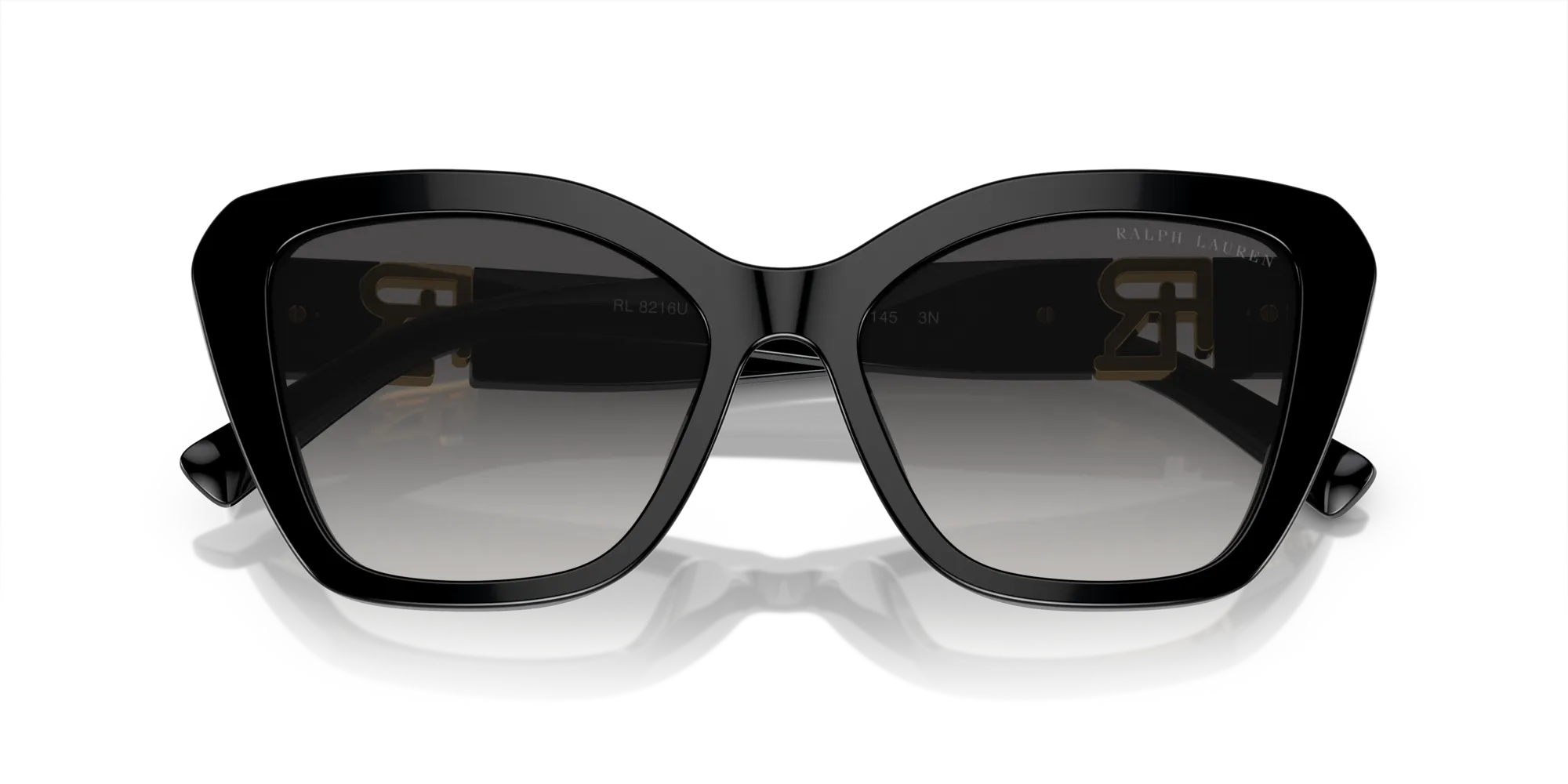 Ralph Lauren RL8216U THE ISABEL 50018G Occhiali da sole Acetato Nero Grigio Farfalla Normale - immagine 2