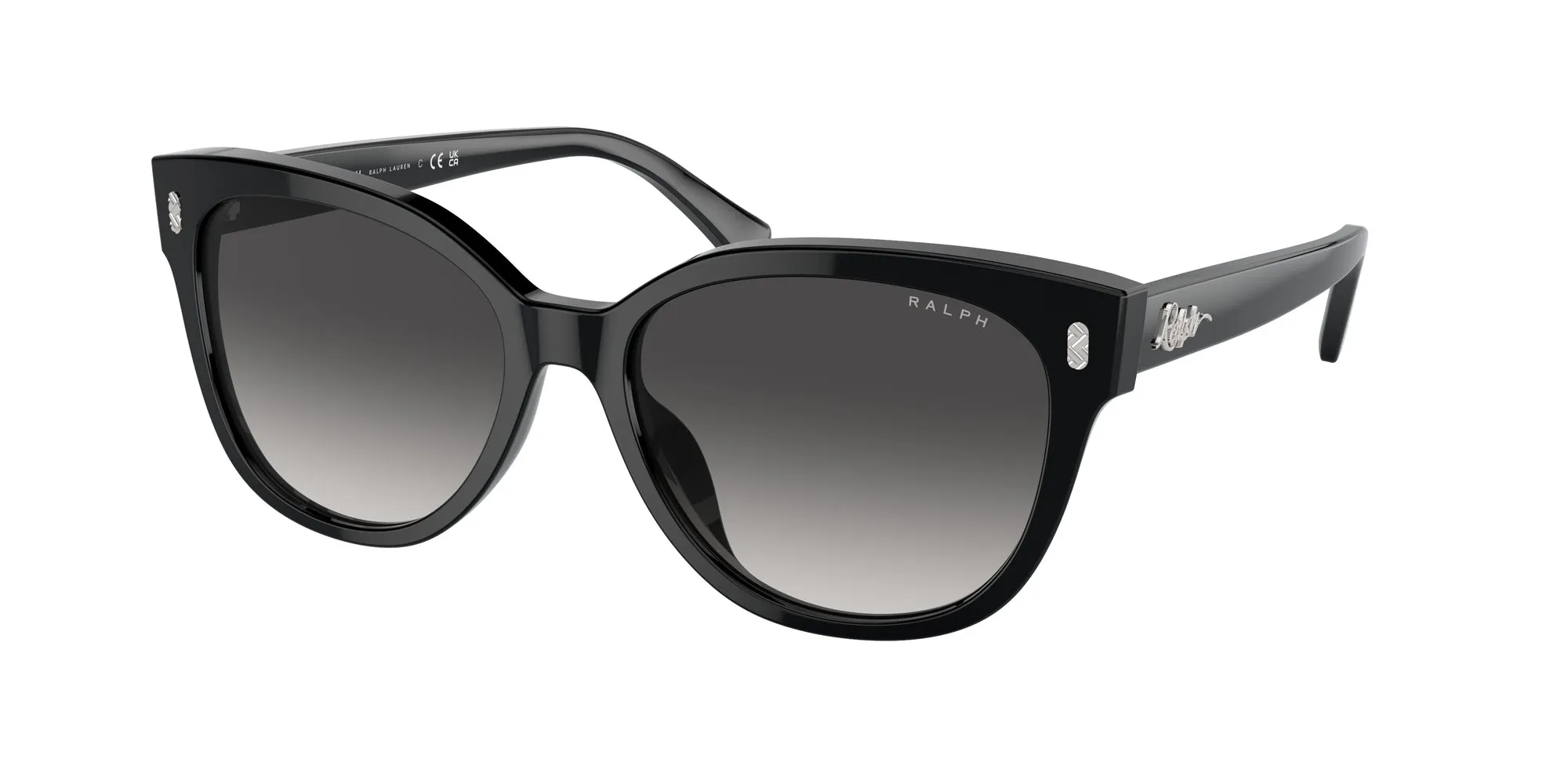 Ralph Lauren RA5305U 50018G Occhiali da sole Acetato Nero Grigio Cat Eye Normale Sfumato - immagine 1
