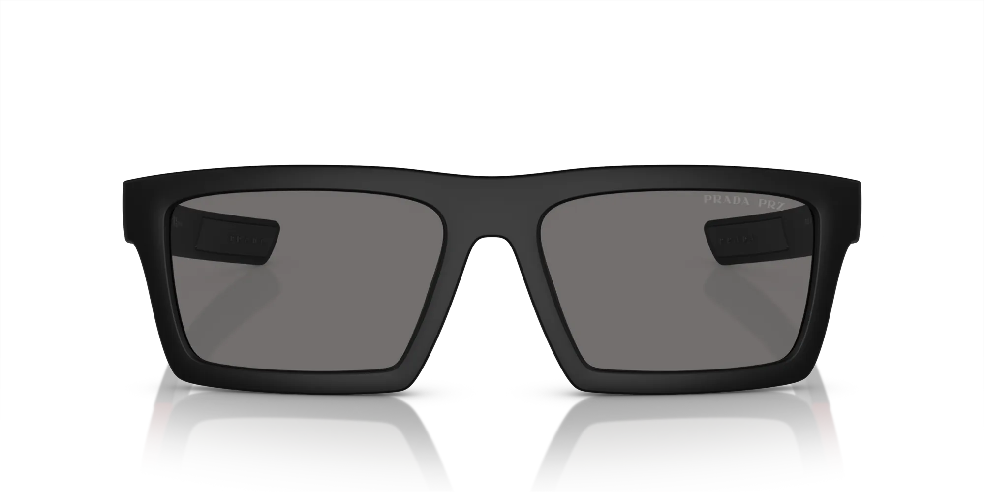 Prada Linea Rossa PS 02ZSU 1BO02G Occhiali da sole Nylon Nero Grigio Squadrata Polarizzata - immagine 3