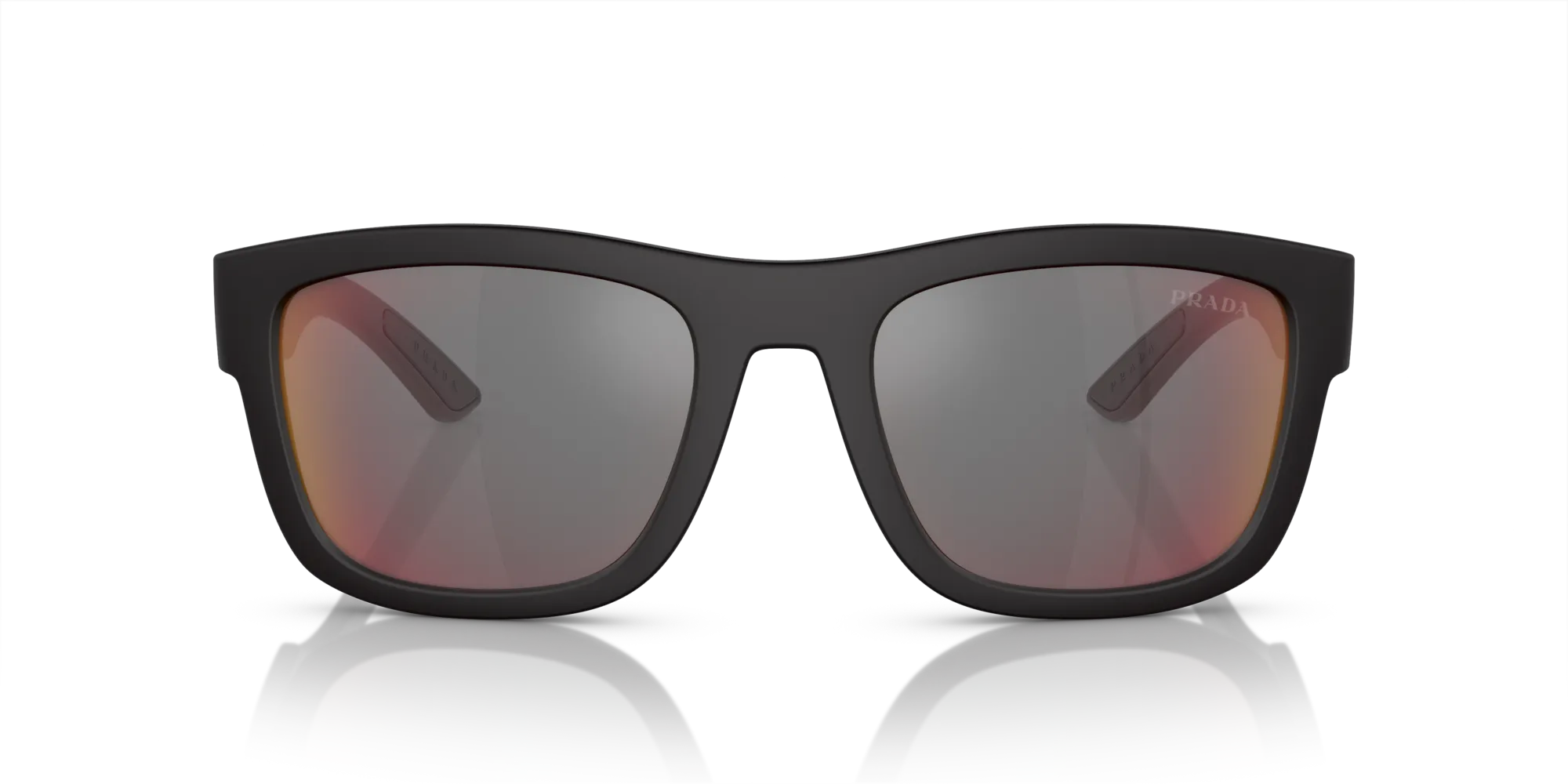 Prada Linea Rossa PS 01ZS DG008F Occhiali da sole Nylon Nero Grigio Pillow Specchiate - immagine 3