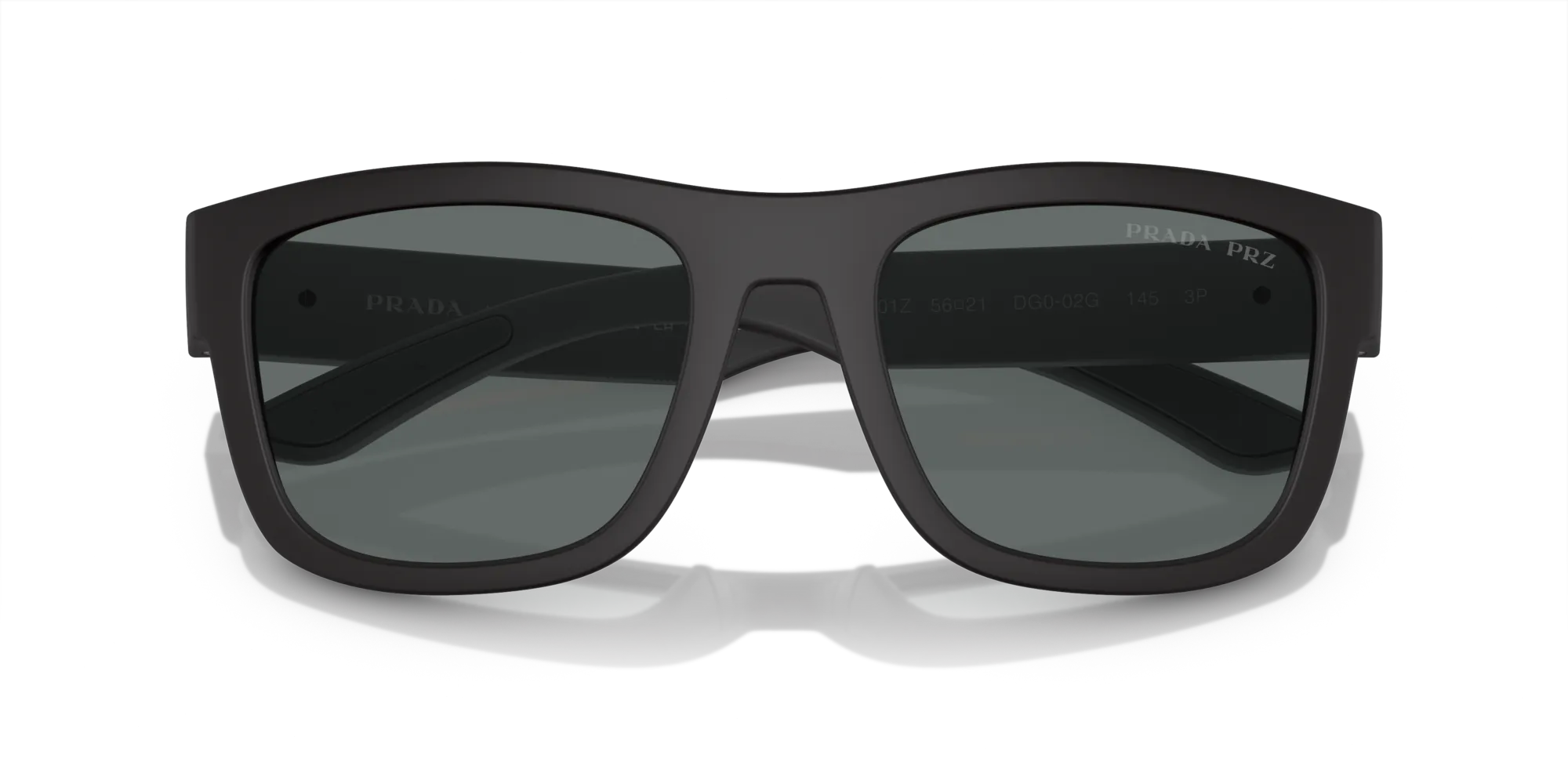 Prada Linea Rossa PS 01ZS DG002G Occhiali da sole Nylon Nero Grigio Pillow Polarizzata - immagine 2