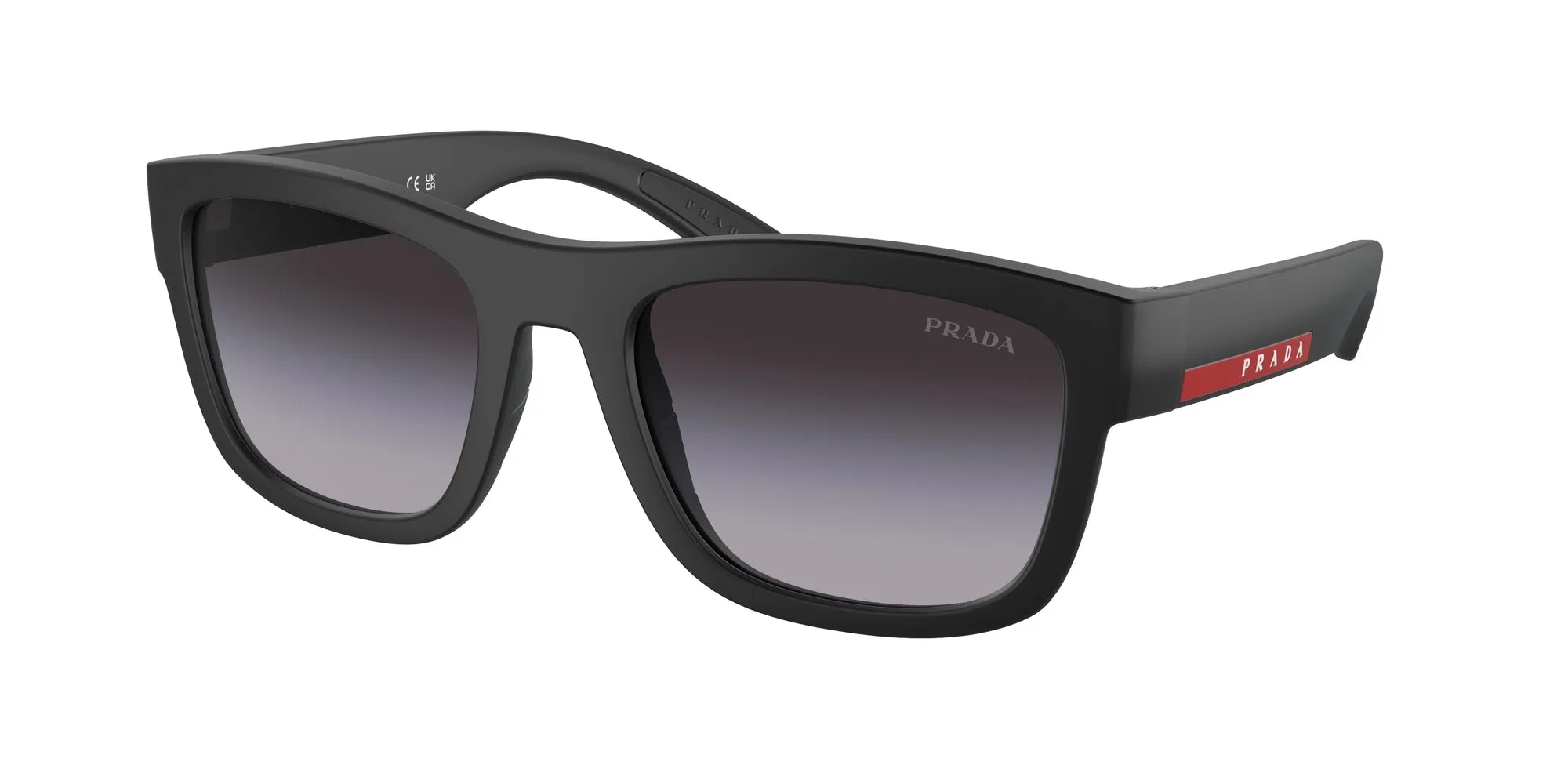 Prada Linea Rossa PS 01ZS 1BO09U Occhiali da sole Nylon Nero Grigio Pillow Normale Sfumato - immagine 1