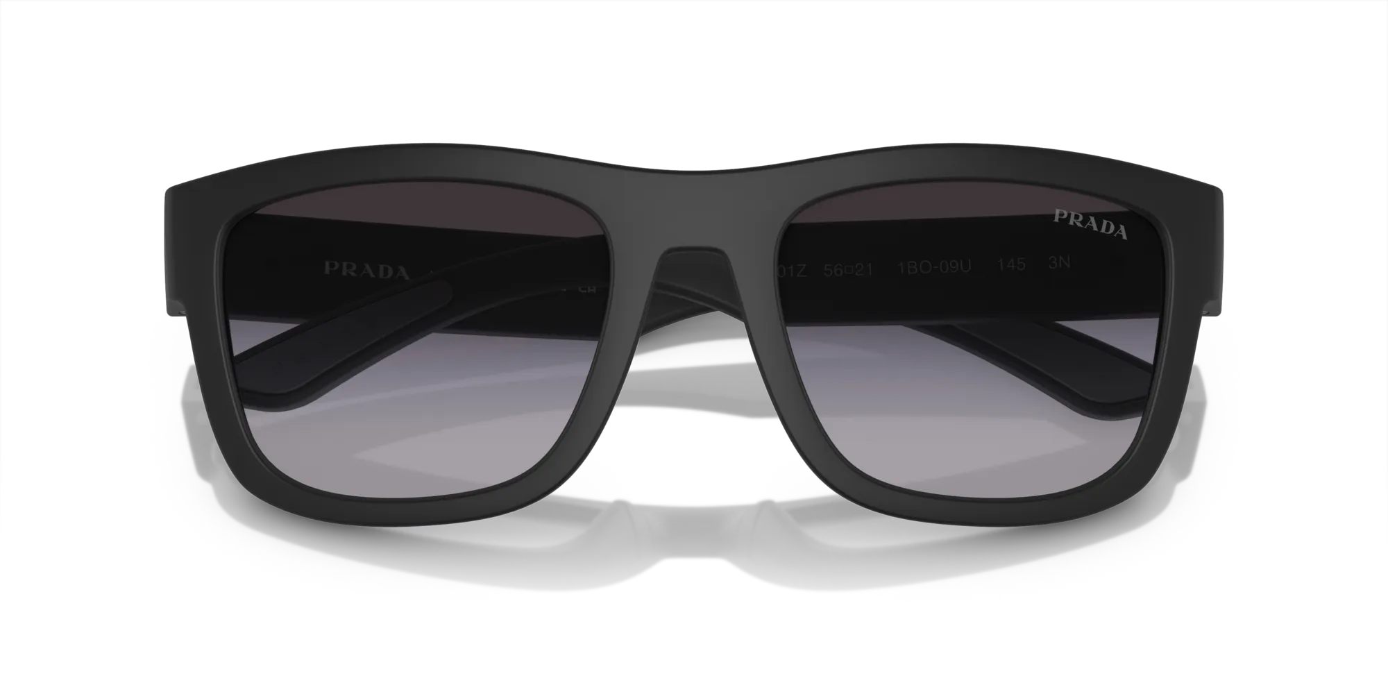 Prada Linea Rossa PS 01ZS 1BO09U Occhiali da sole Nylon Nero Grigio Pillow Normale Sfumato - immagine 2