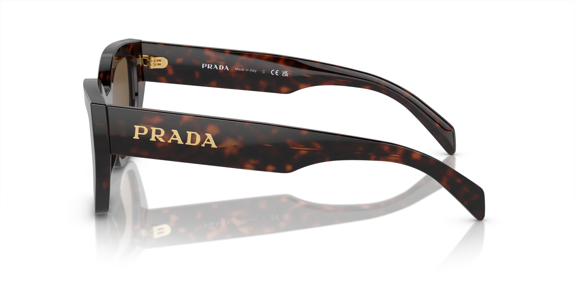 Prada PR A09S 16N5Y1 Occhiali da sole Acetato Marrone Marrone Farfalla Normale - immagine 4