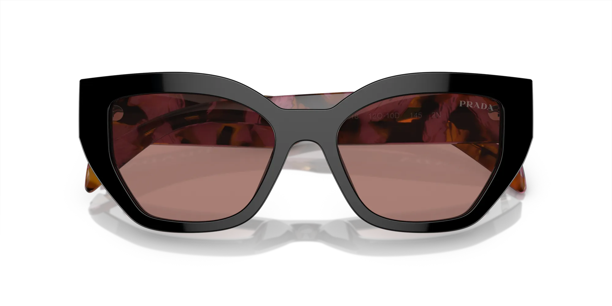 Prada PR A09S 12O10D Occhiali da sole Acetato Viola Marrone Farfalla Normale - immagine 2