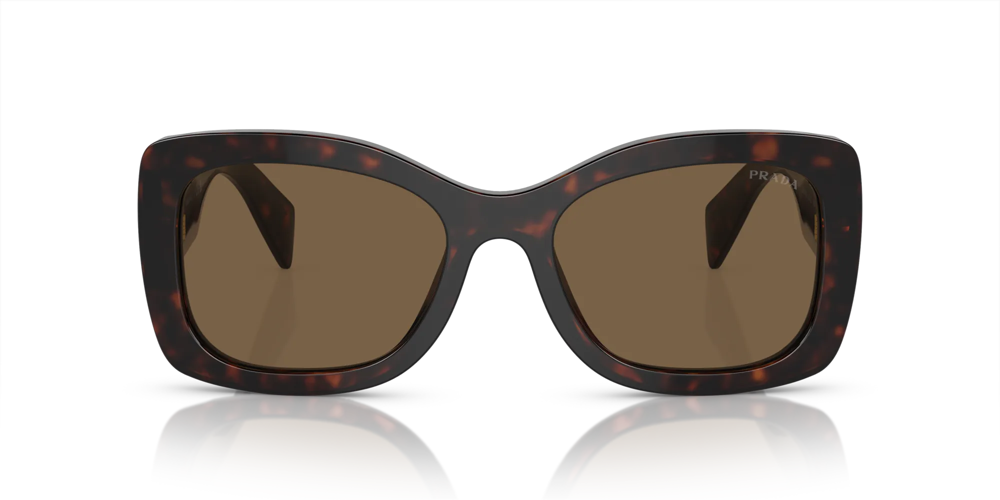 Prada PR A08S 16N5Y1 Occhiali da sole Acetato Marrone Marrone Rotonda Normale - immagine 3